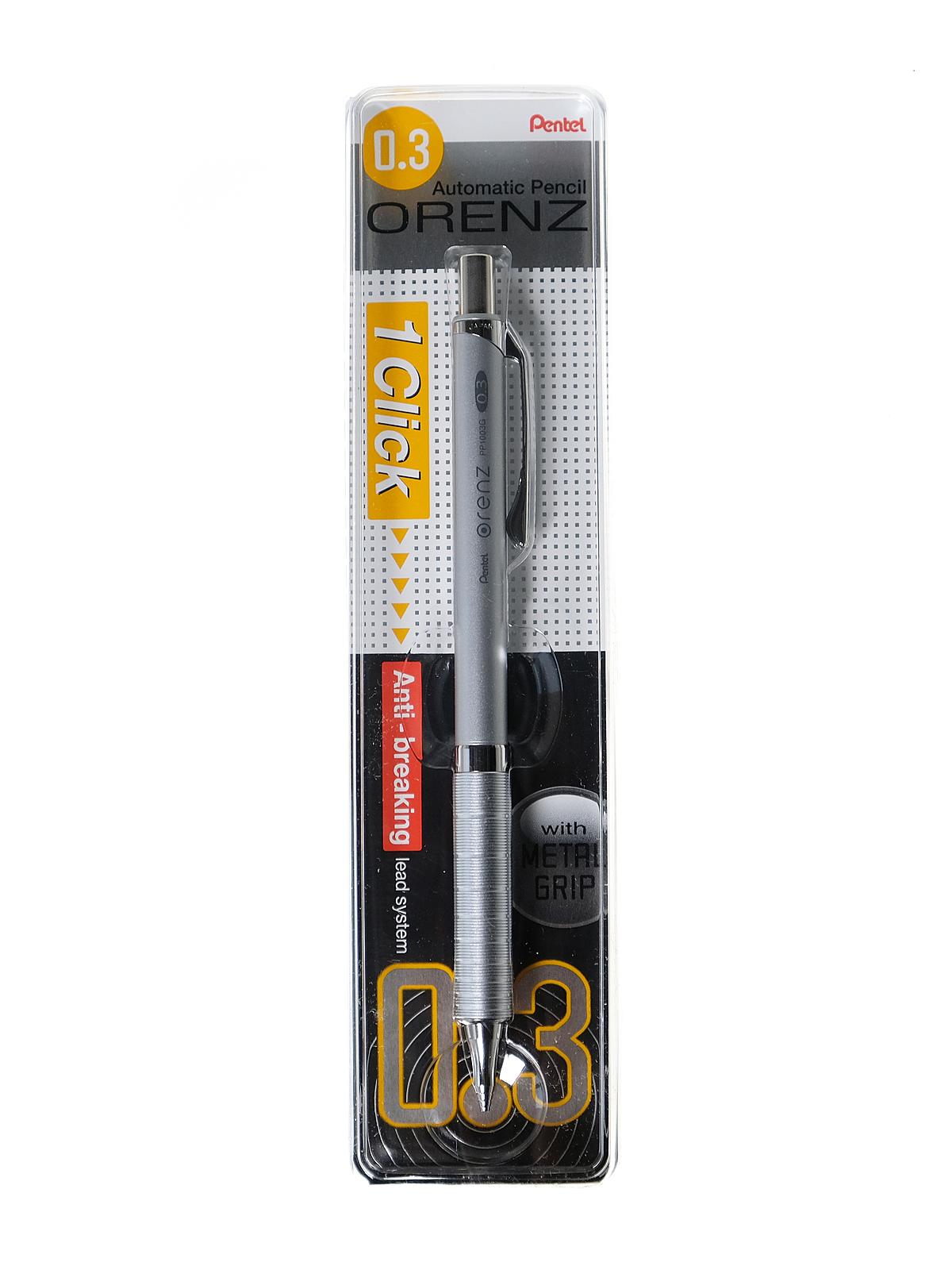 Orenz Deluxe 1-Click Drafting Pencils silver 0.3 mm