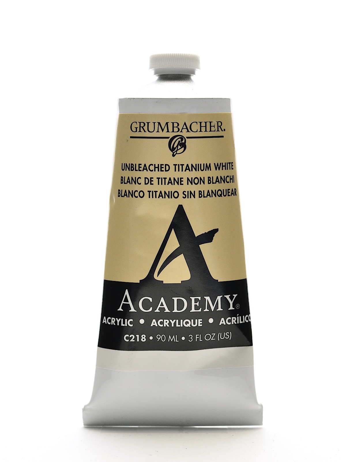 Academy Acrylic Colors unbleached titanium white 3 oz. (90 ml)