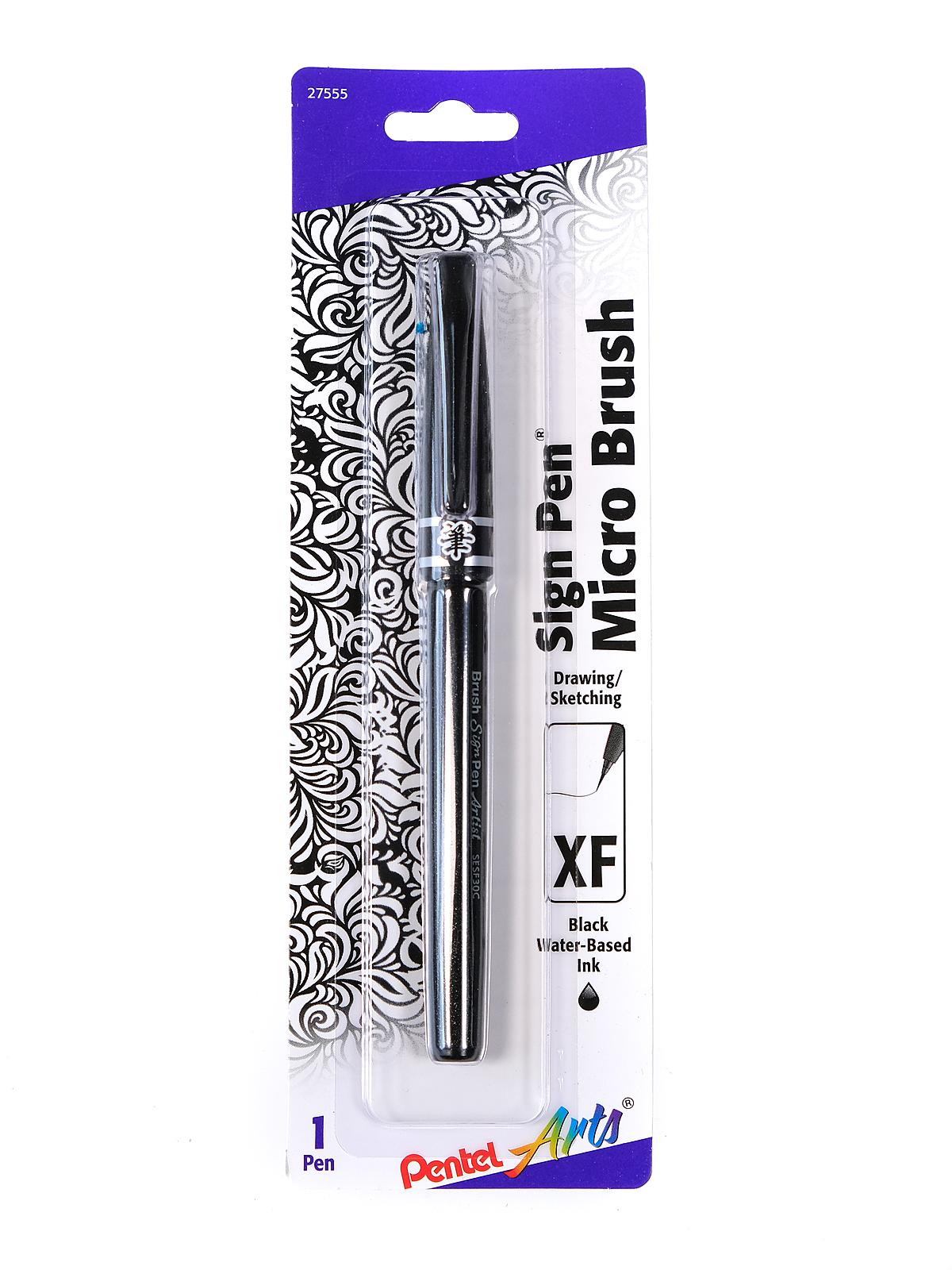 Arts Sign Pen Micro Brush Set black pack of 1