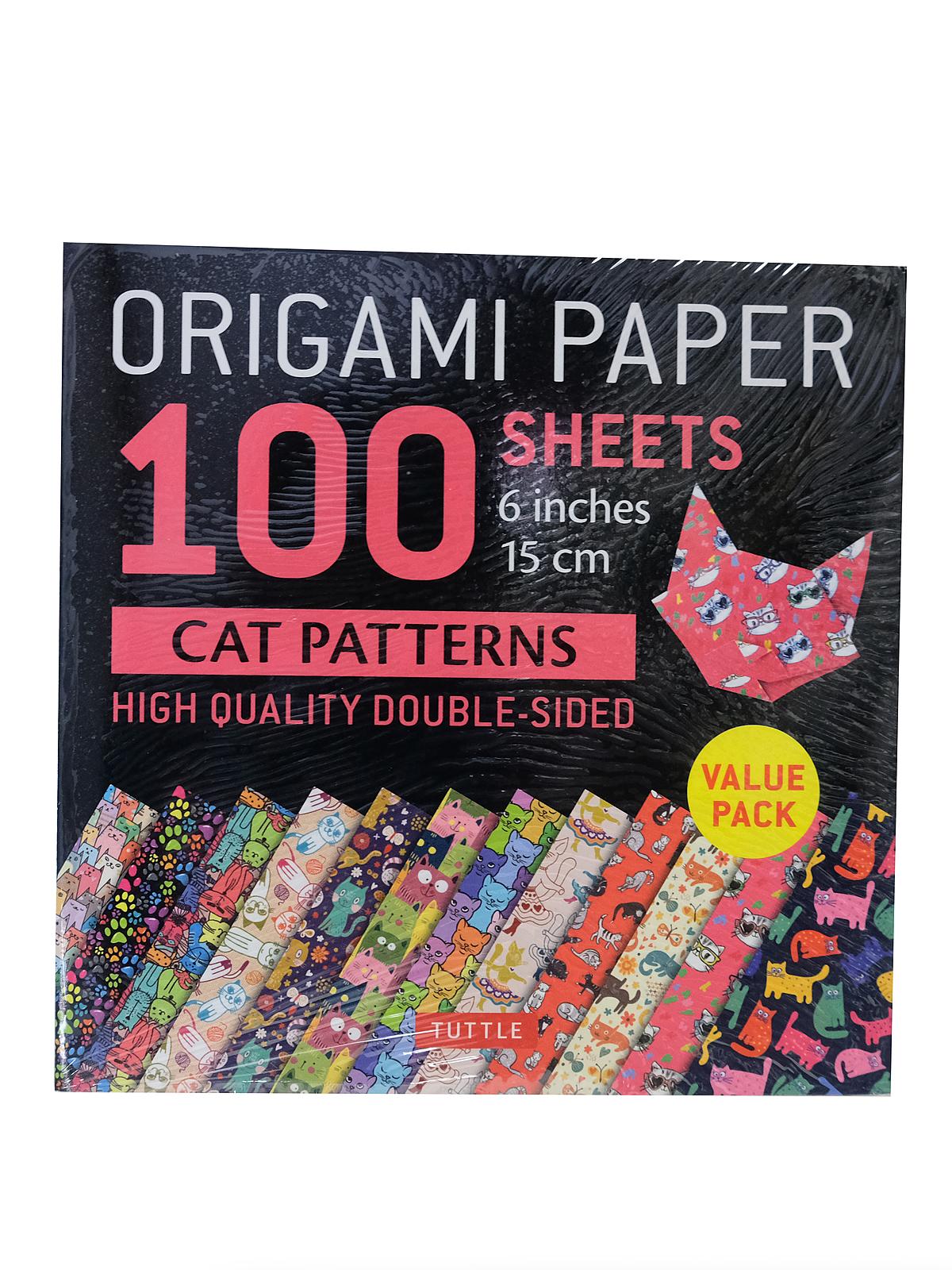 Origami Paper cats 6 x 6, 100 sheets