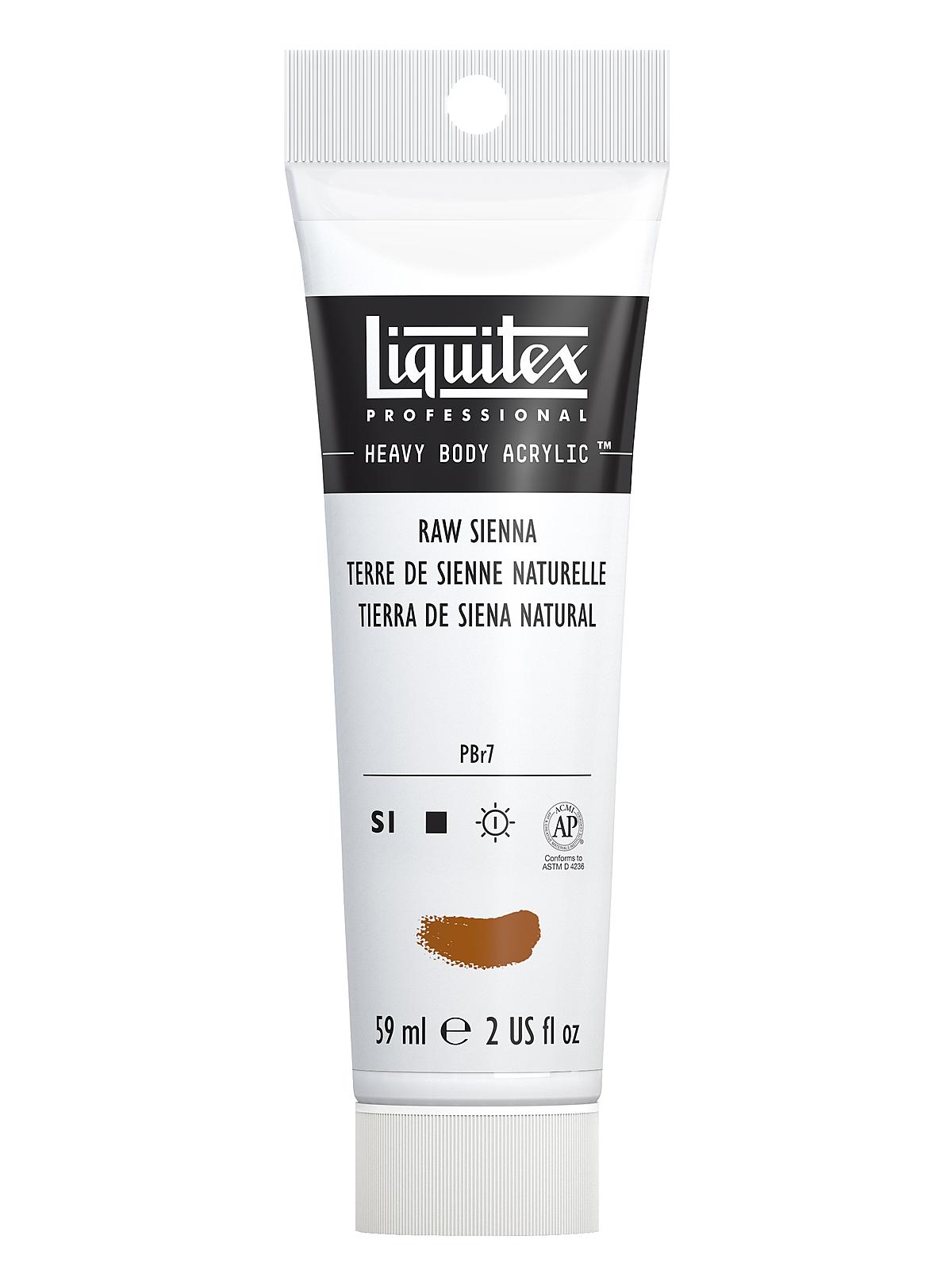 Heavy Body Professional Artist Acrylic Colors raw sienna 2 oz.