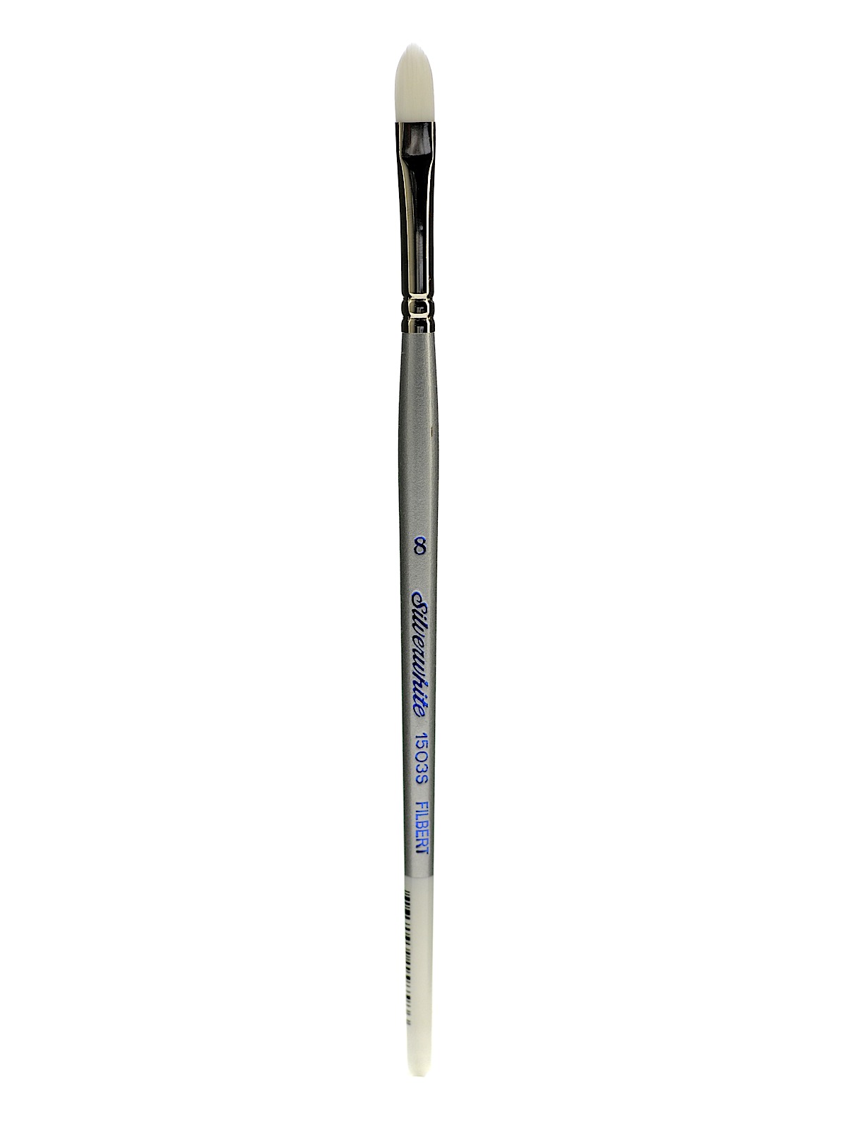Silverwhite Series Synthetic Brushes Short Handle 8 filbert