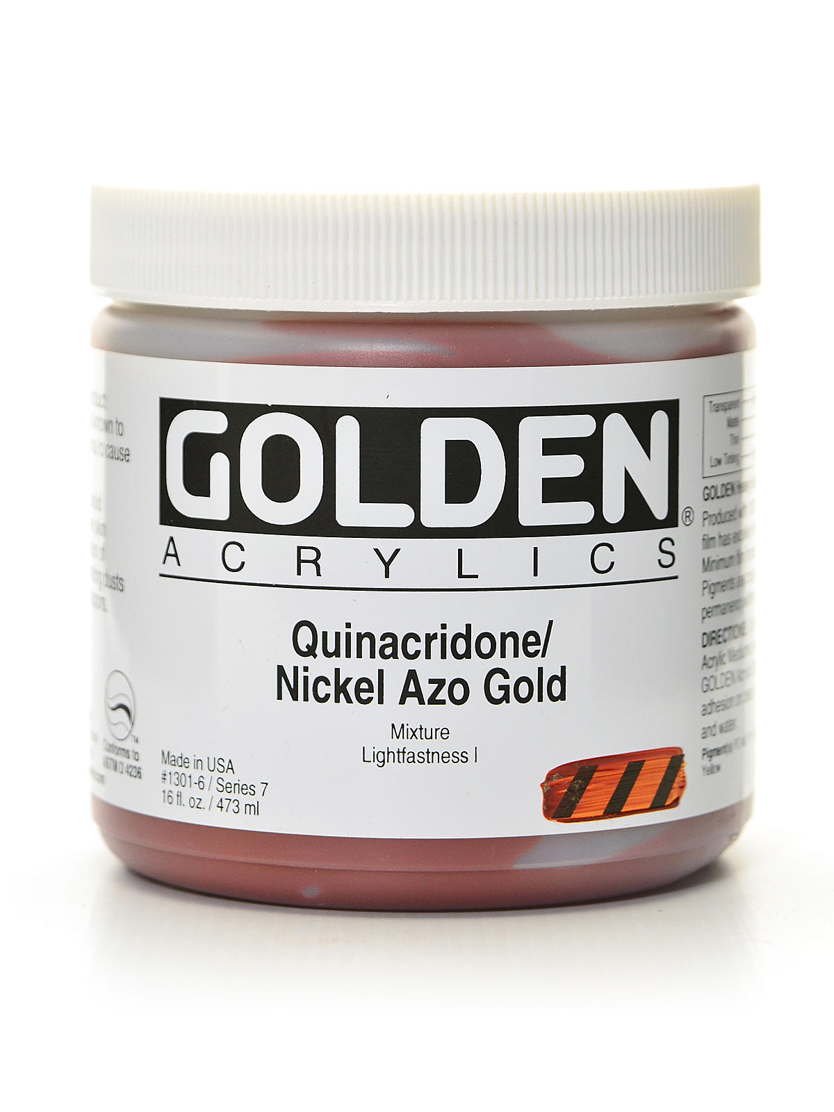 Heavy Body Acrylics quinacridone nickel azo gold 16 oz.