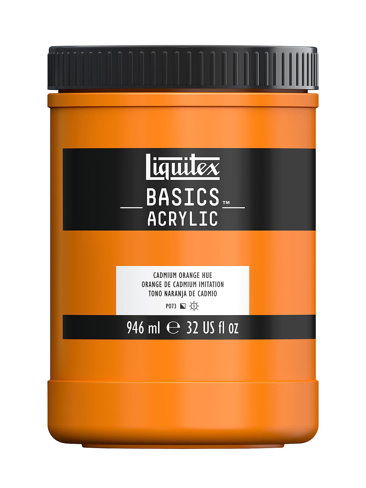 Basics Acrylics Colors cadmium orange hue 32 oz. jar