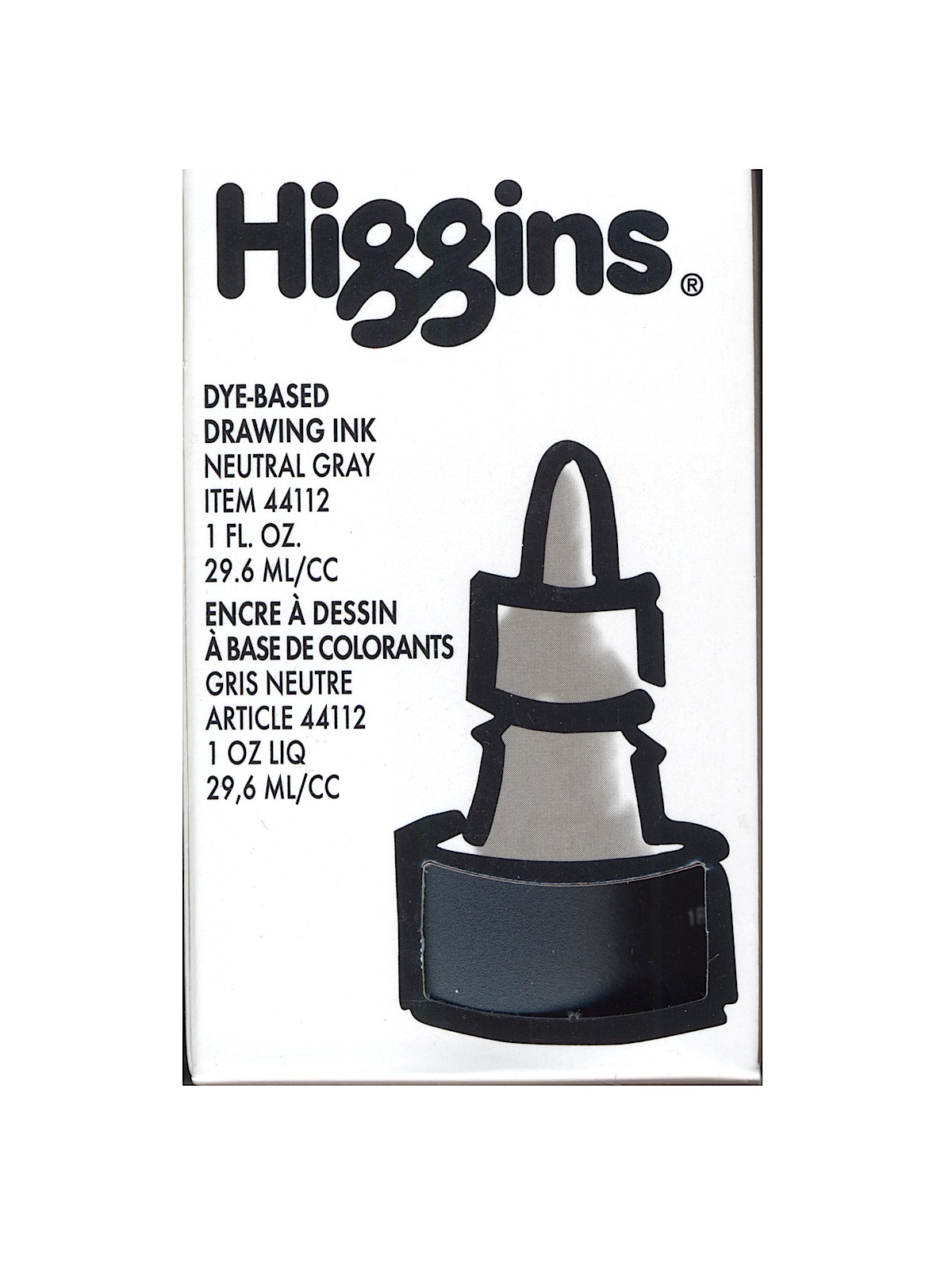 Color Drawing Inks neutral gray Dye Based   Waterproof 1 oz.