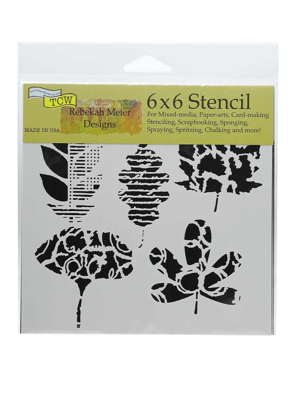 Stencils leaf collection 6 in. x 6 in.