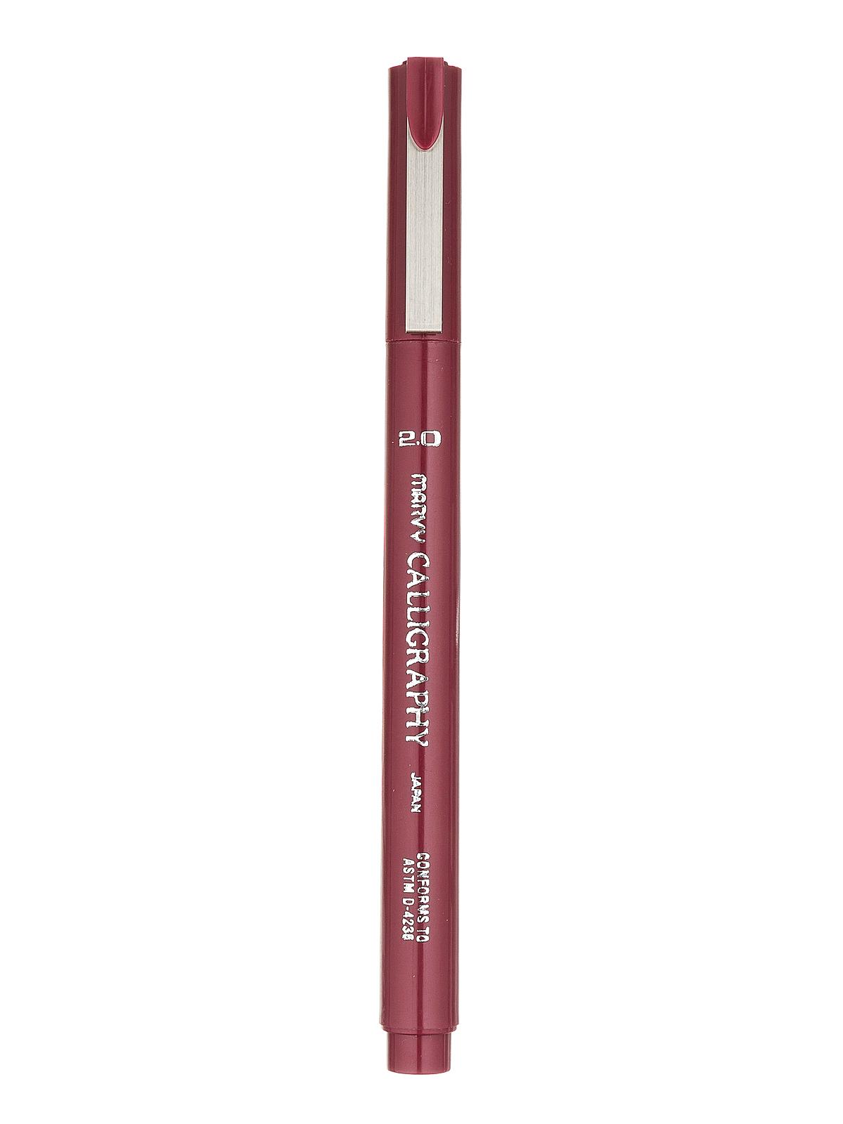6000 Calligraphy Pens burgundy 2.0 mm fine