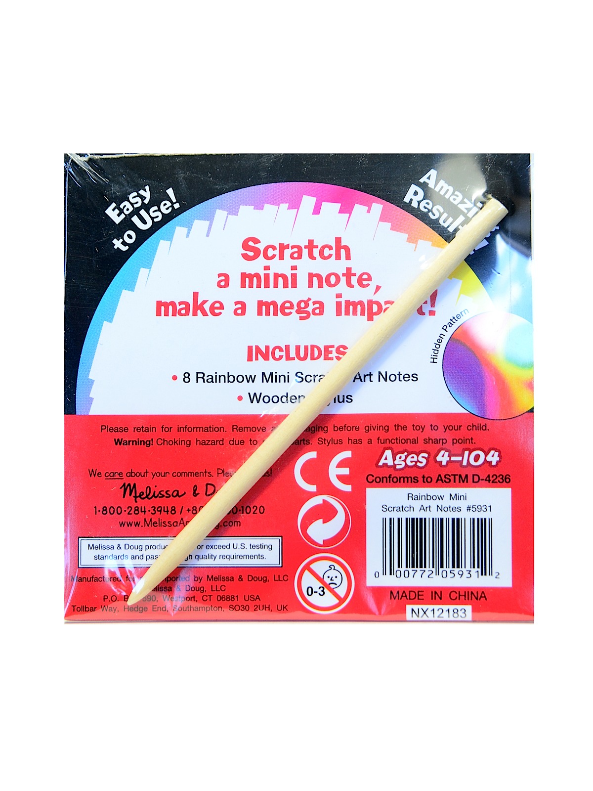 Rainbow Mini Notes pack of 8 sheets