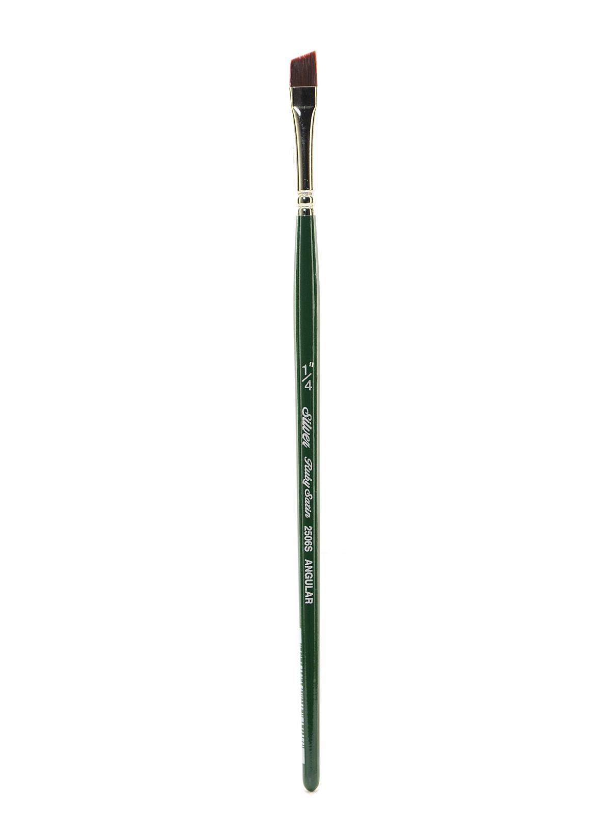 Ruby Satin Series Synthetic Brushes Short Handle 1 4 in. angular 2506S
