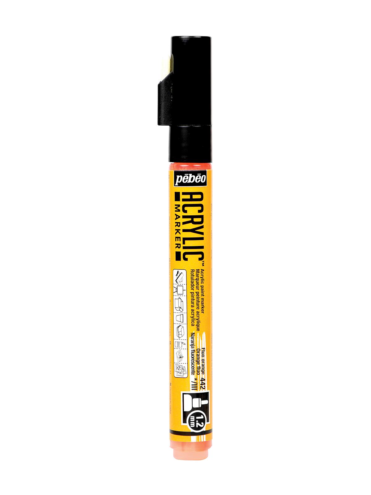 Acrylic Marker 1.2 mm fluorescent orange