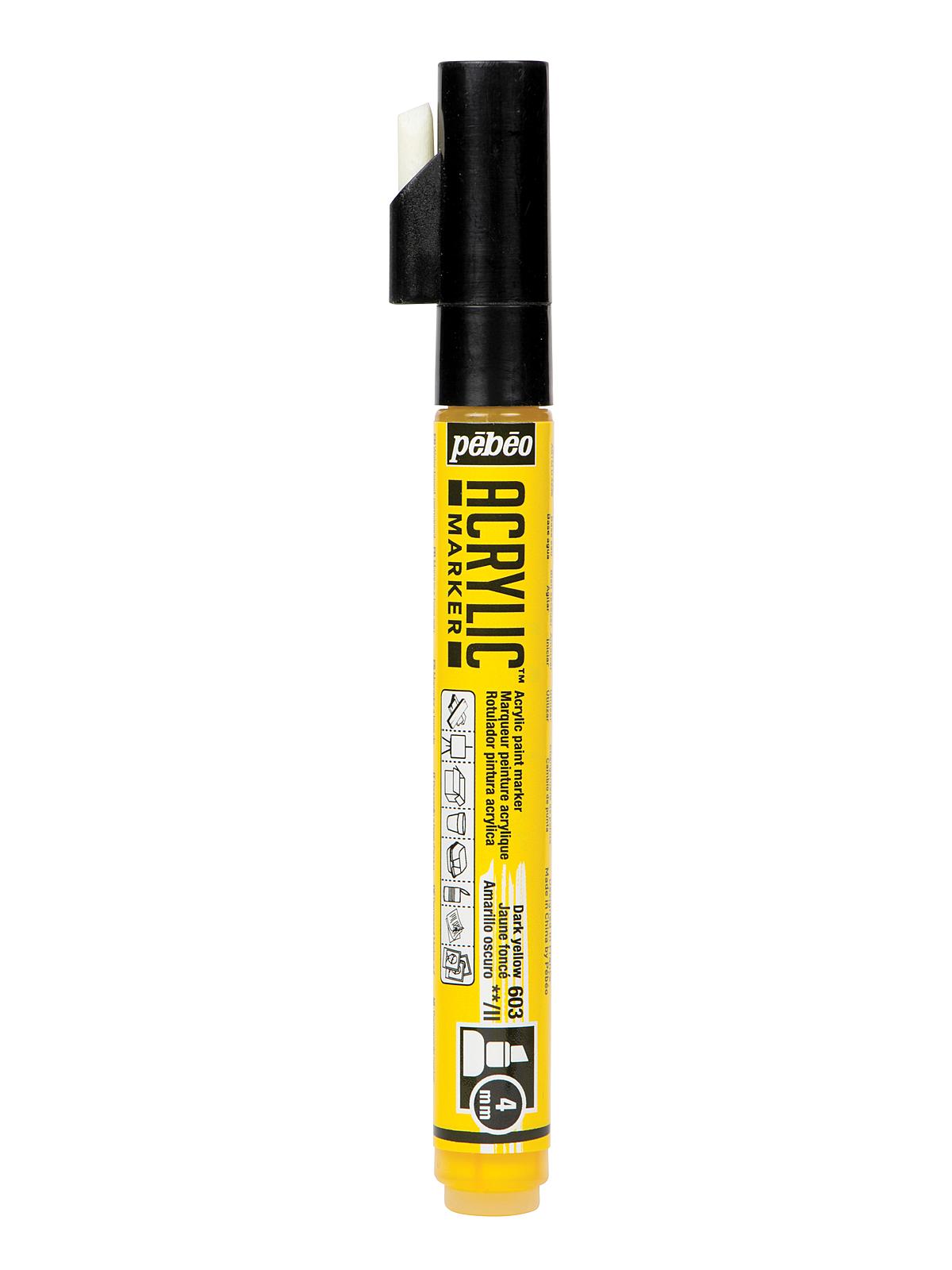 Acrylic Marker 4 mm dark yellow chisel
