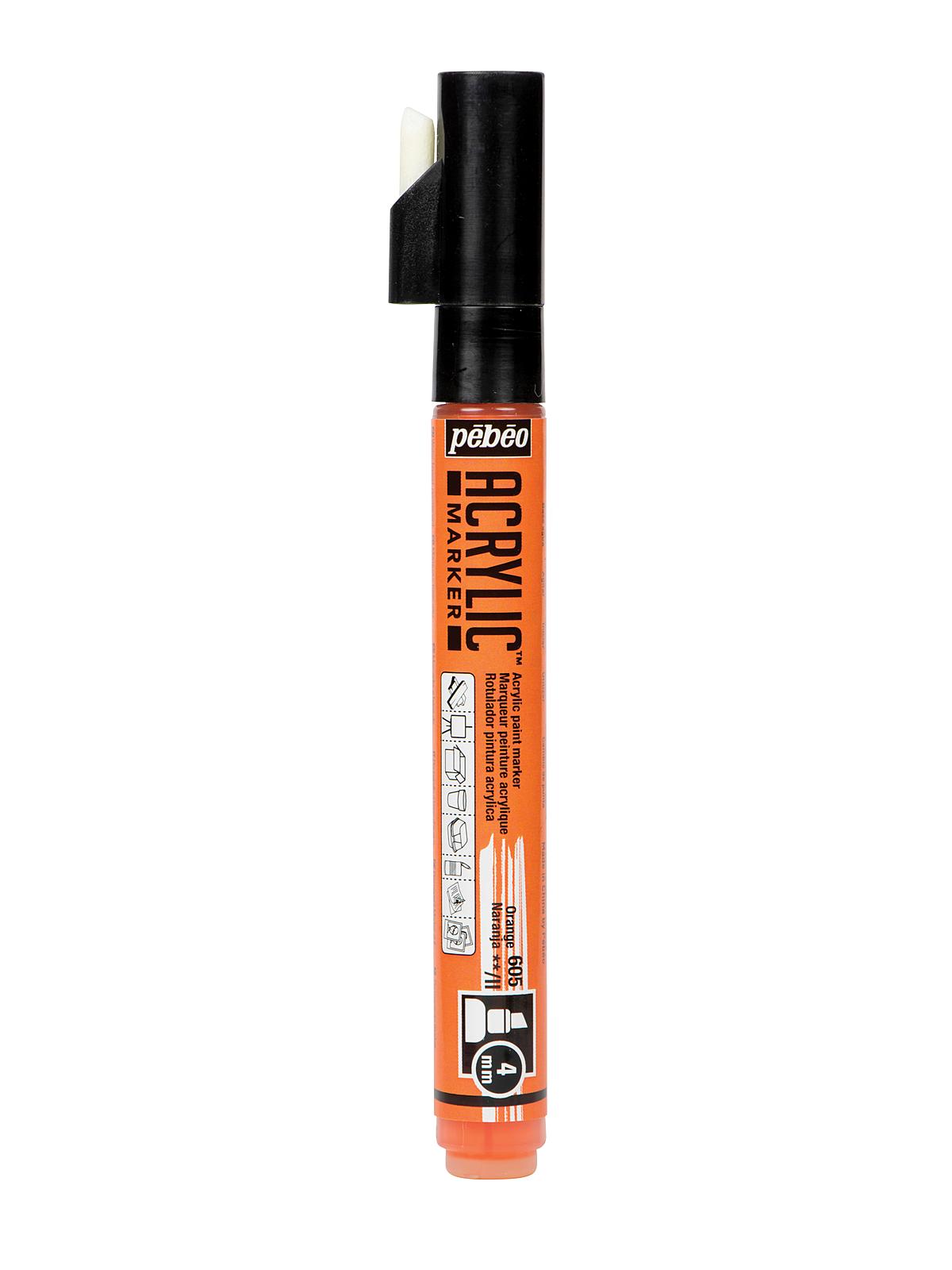Acrylic Marker 4 mm orange chisel
