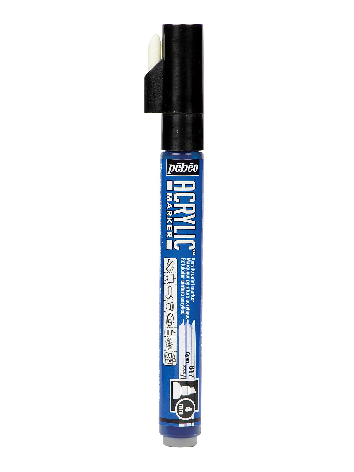 Acrylic Marker 4 mm cyan chisel