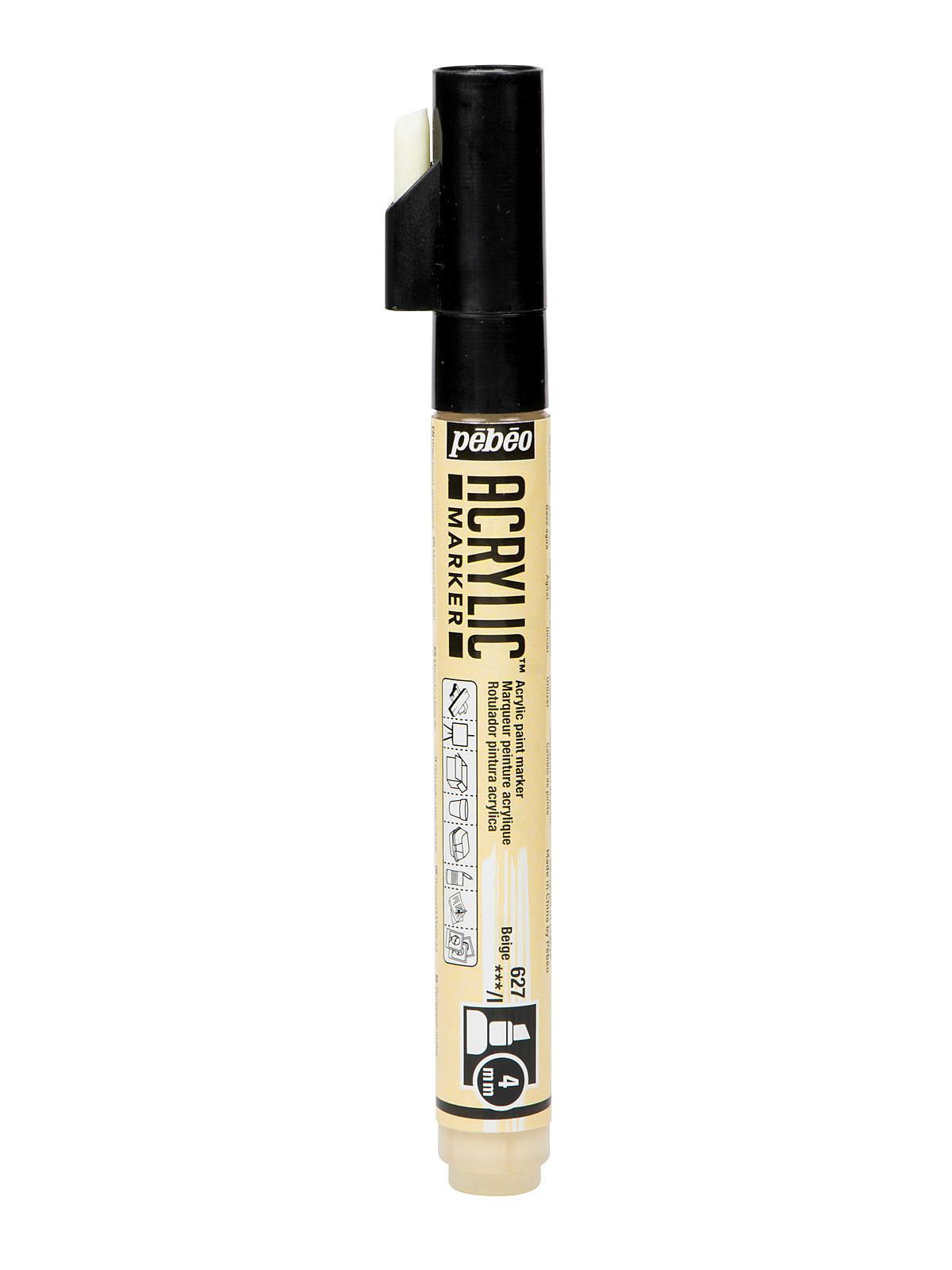 Acrylic Marker 4 mm beige chisel
