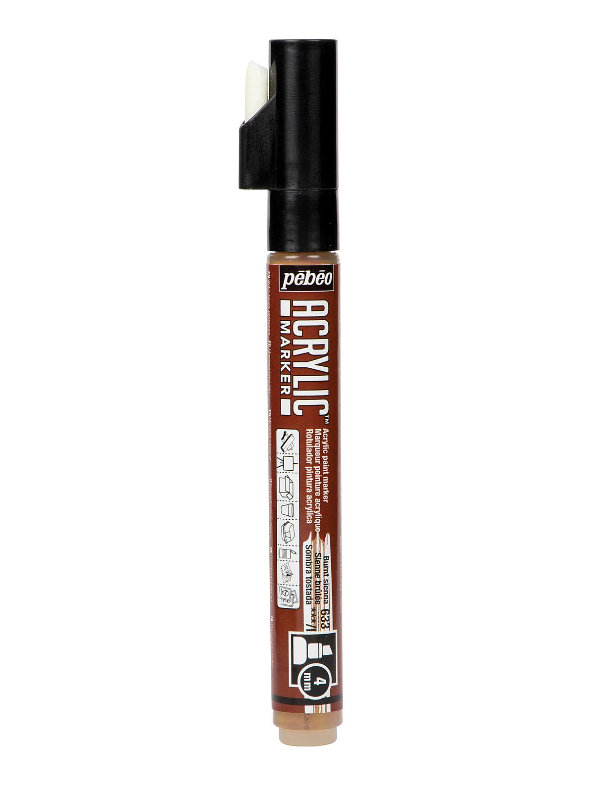 Acrylic Marker 4 mm burnt sienna chisel