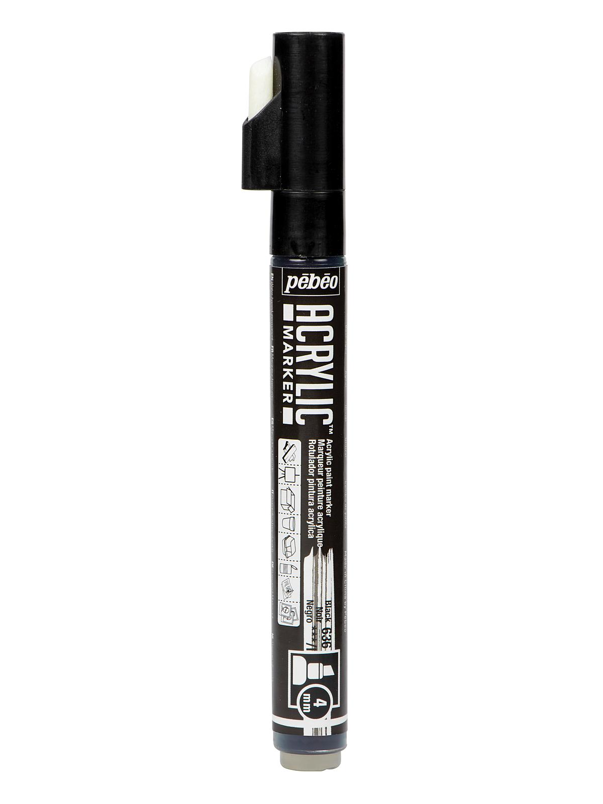 Acrylic Marker 4 mm black chisel