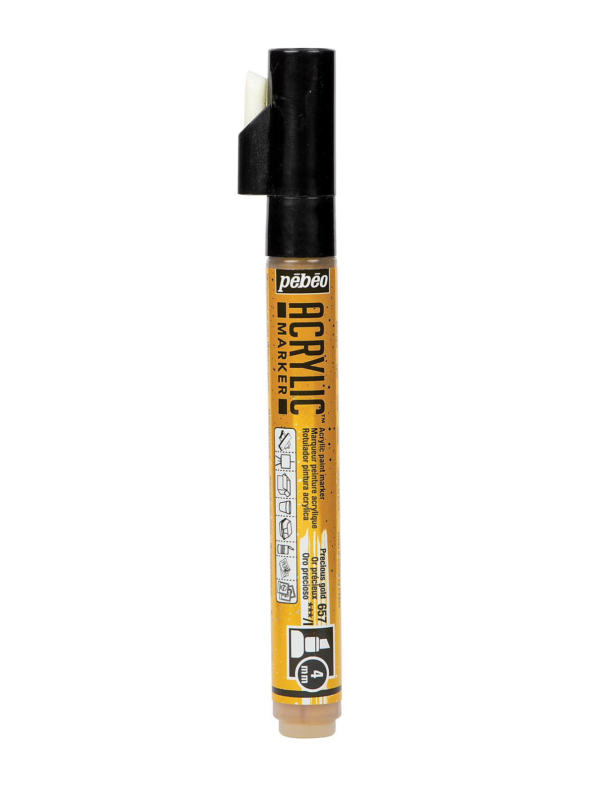 Acrylic Marker 4 mm precious gold chisel