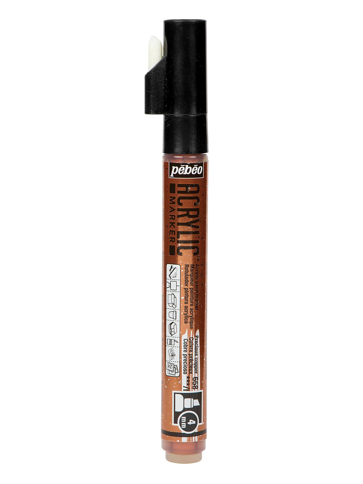 Acrylic Marker 4 mm precious copper chisel