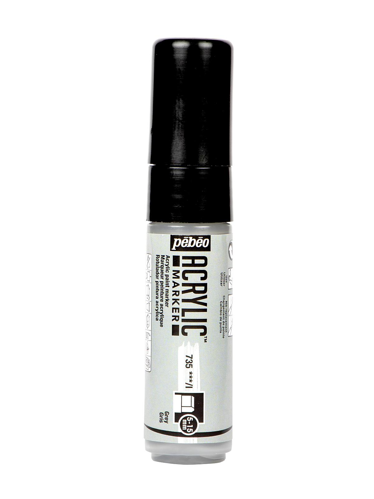 Acrylic Marker 5-15 mm grey