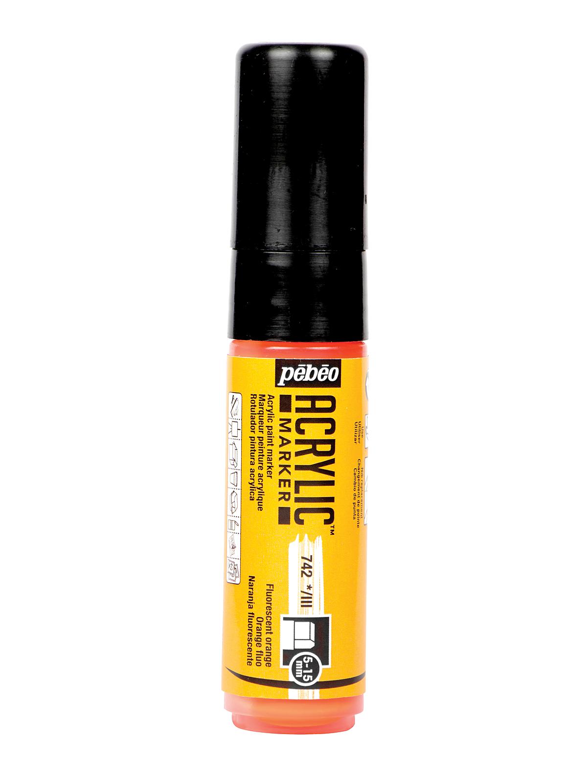 Acrylic Marker 5-15 mm fluorescent orange