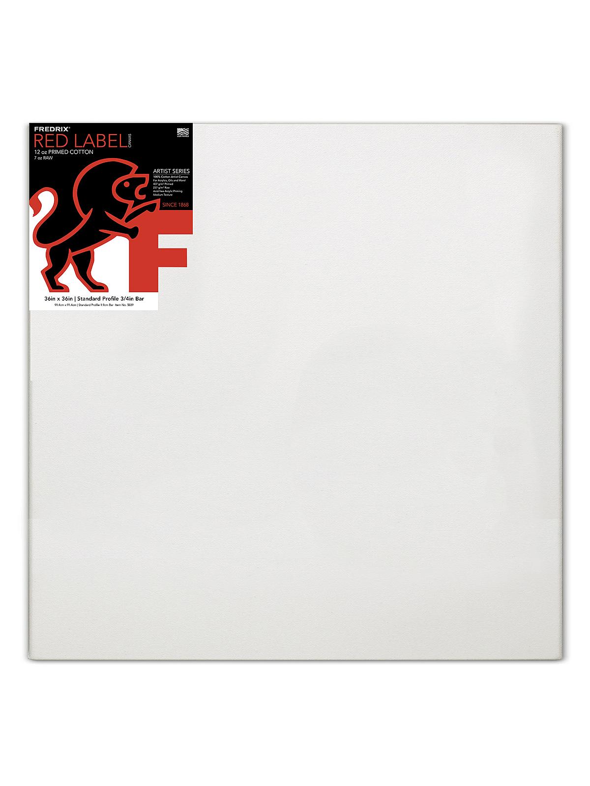 Red Label Standard Stretched Cotton Canvas 36 in. x 36 in. each