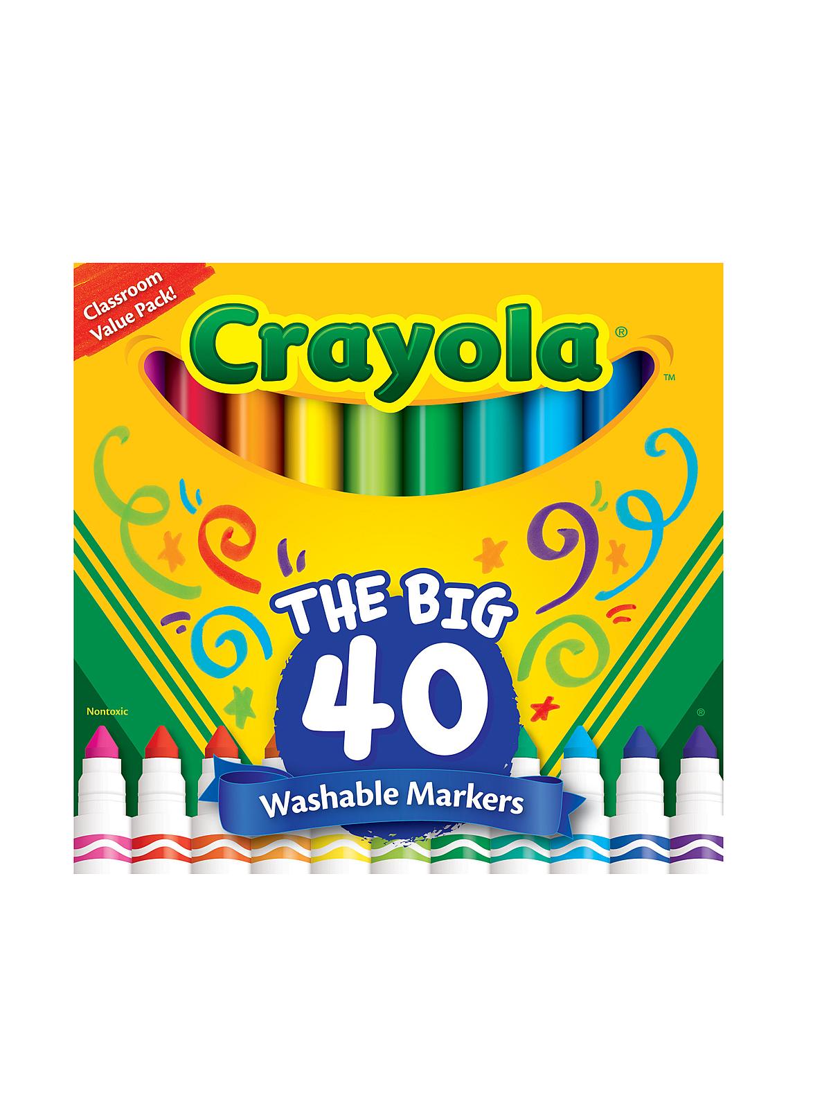 Washable Marker 40 Sets Broad Line
