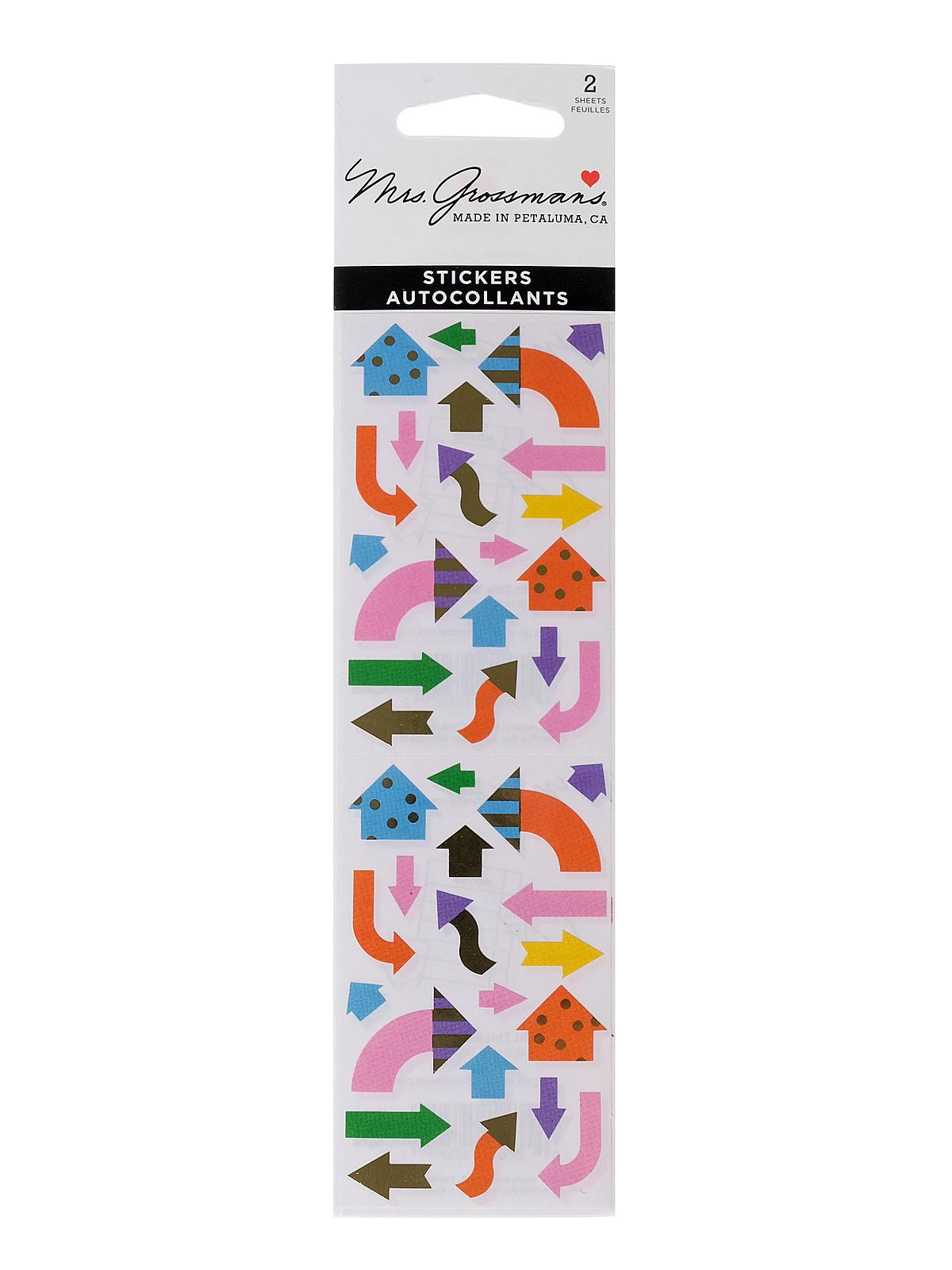 Regular Sticker Packs gold right this way 2 sheets