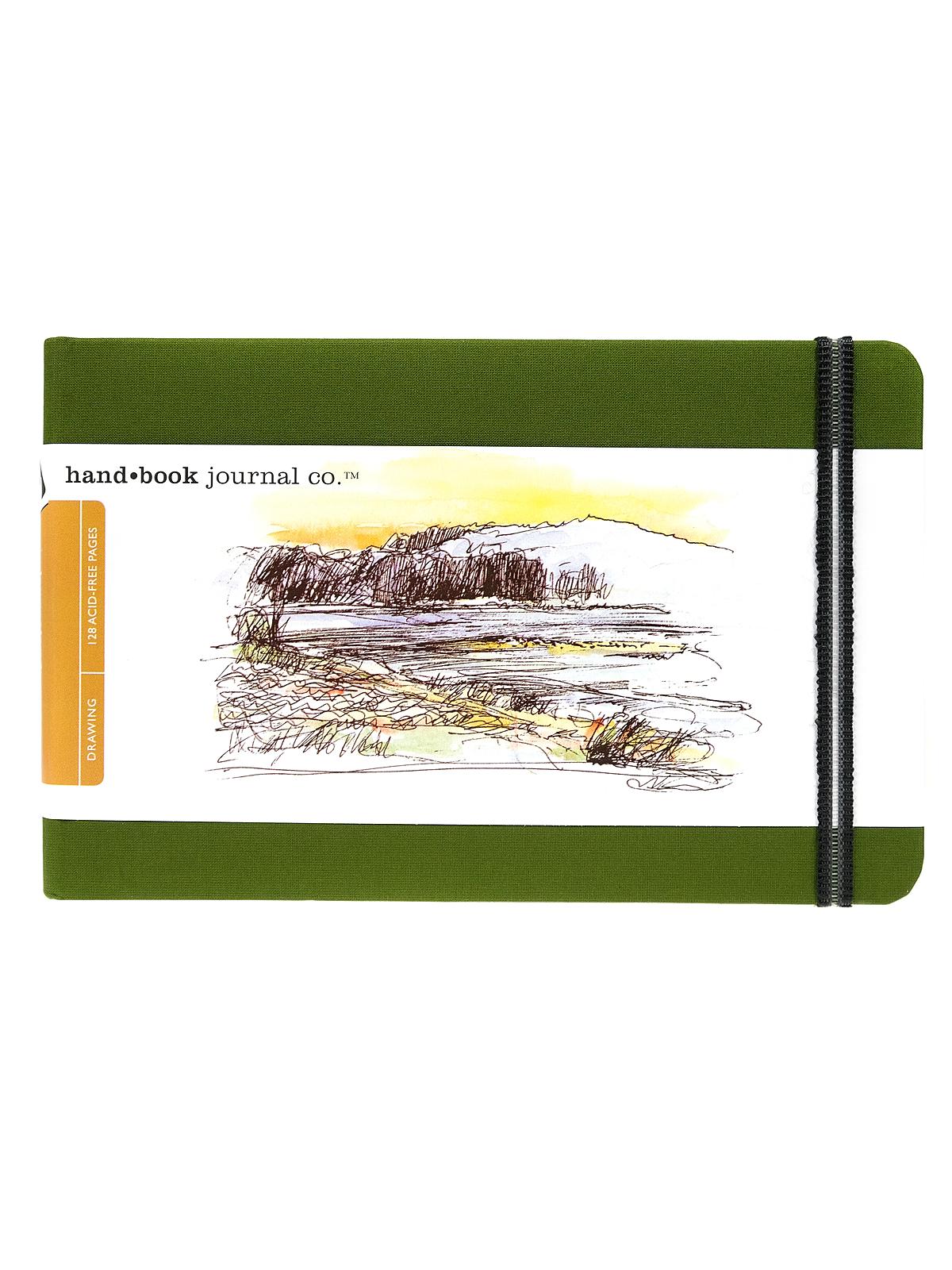 Travelogue Drawing Journals 5 1 2 in. x 8 1 4 in. landscape cadmium green