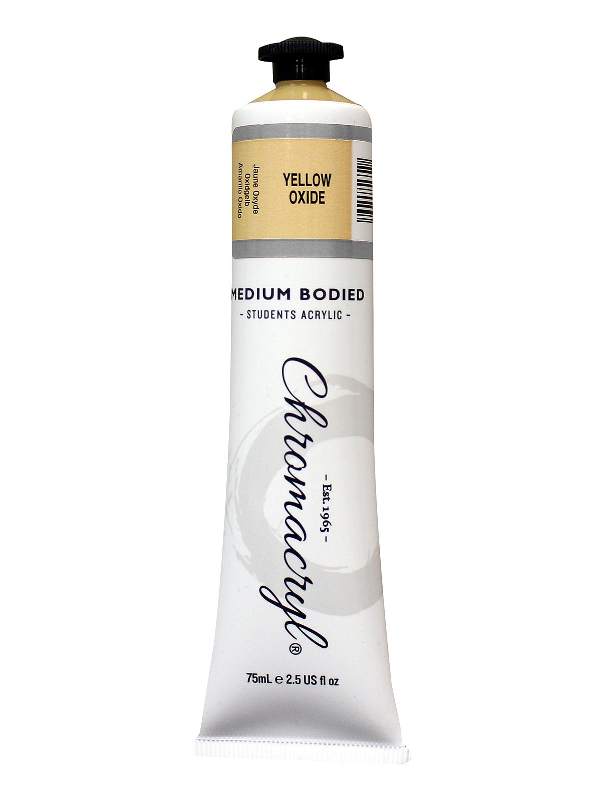Chromacryl Students' Acrylic Paints yellow oxide 75 ml