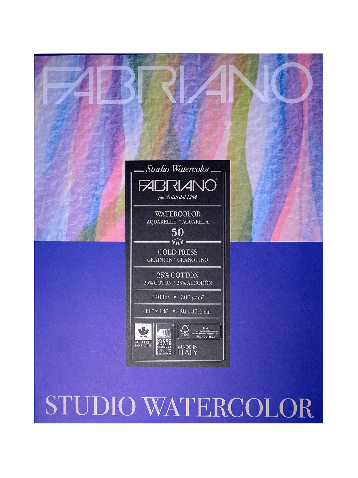 Studio Watercolor Pads 11 In. X 14 In. Cold Press 50 Sheets