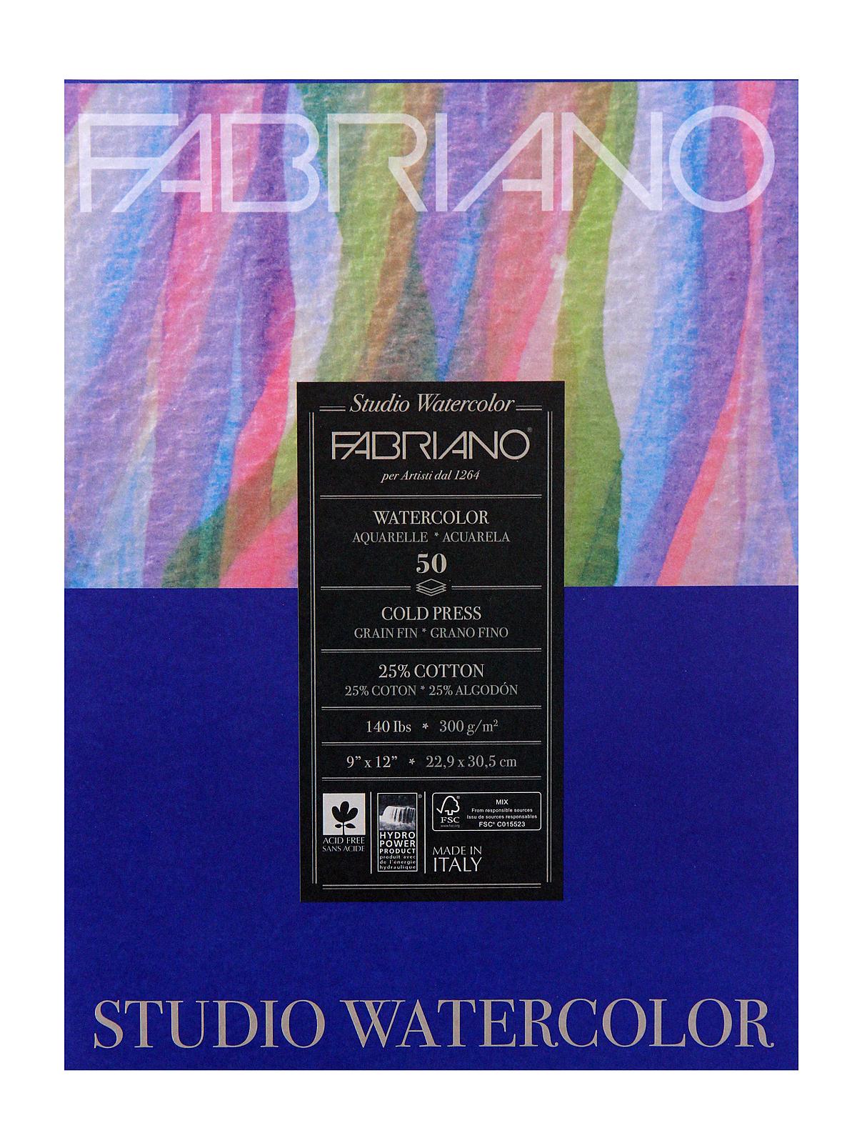 Studio Watercolor Pads 9 in. x 12 in. cold press 50 sheets