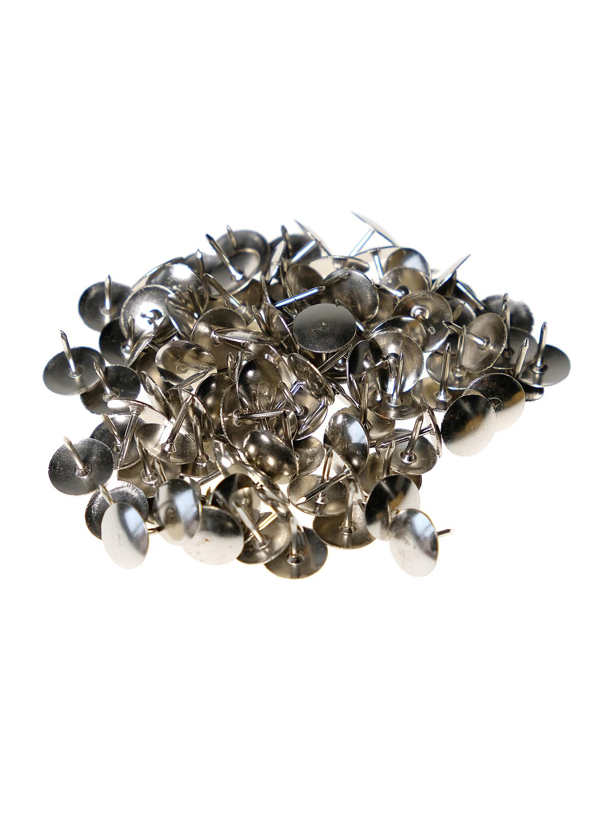 Thumb Tacks 3 8 in. nickel plated pack of 100