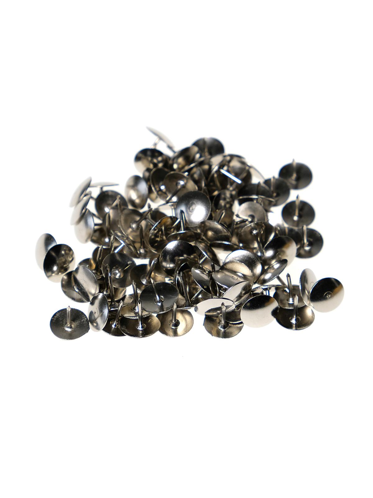 Thumb Tacks 1 2 in. nickel plated pack of 100