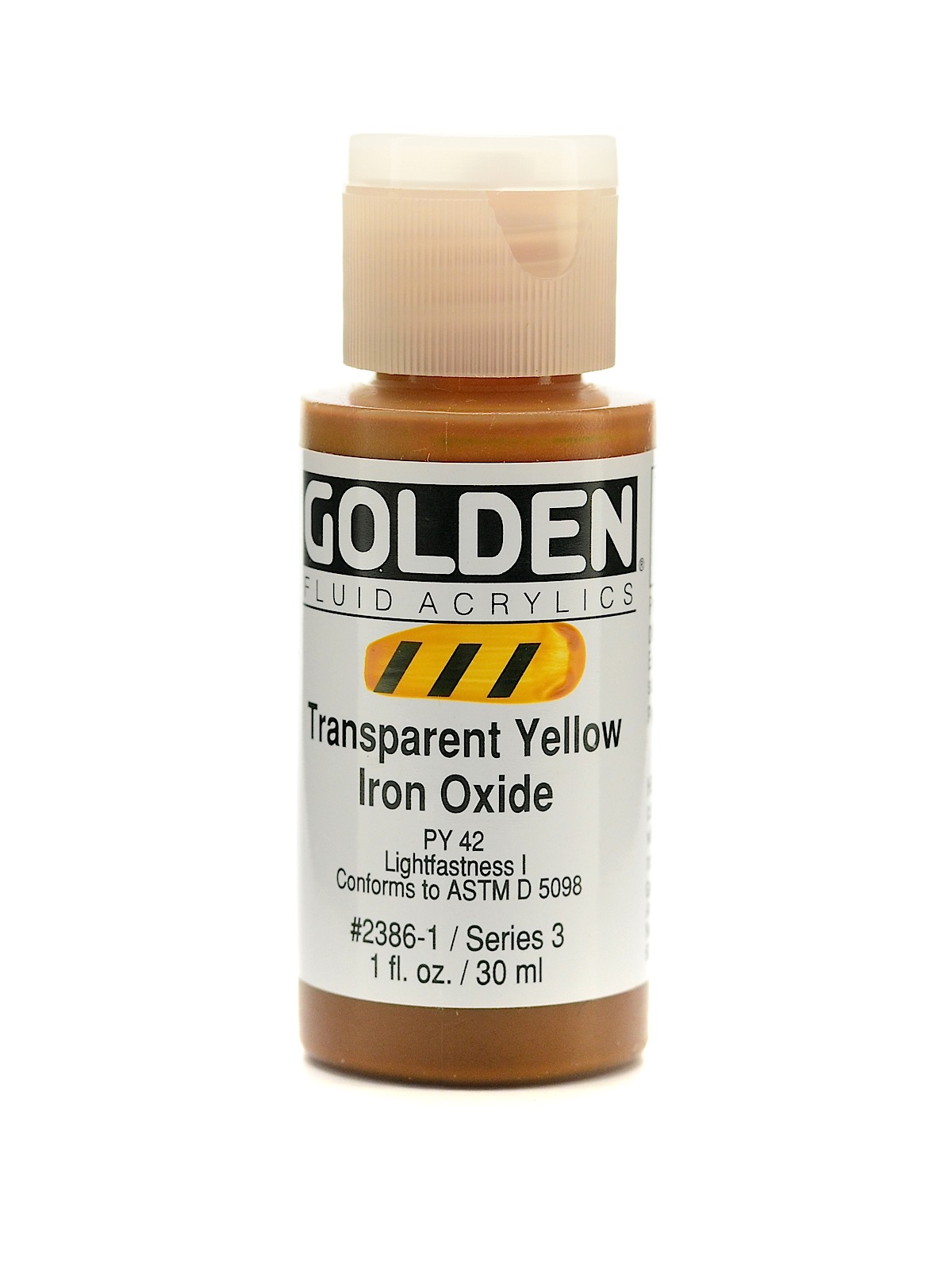 Fluid Acrylics transparent yellow iron oxide 1 oz.