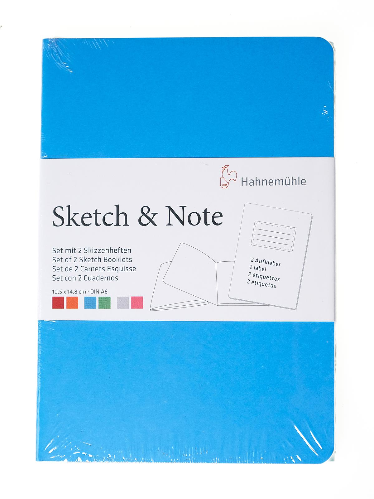 Sketch & Note Booklets 5.83 in. x 4.13 in. pack of 2 blue