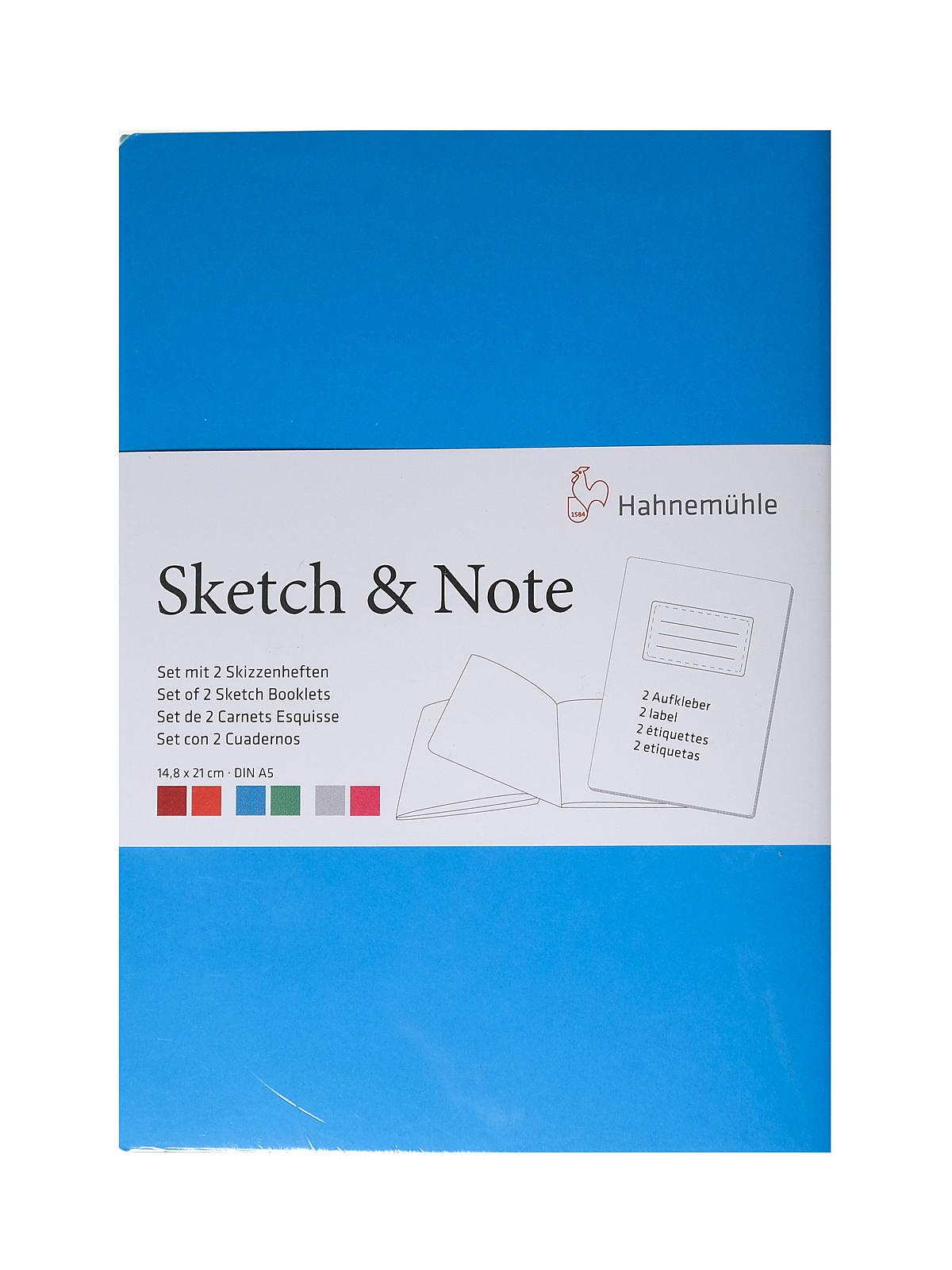 Sketch & Note Booklets 5.83 in. x 8.27 in. pack of 2 blue
