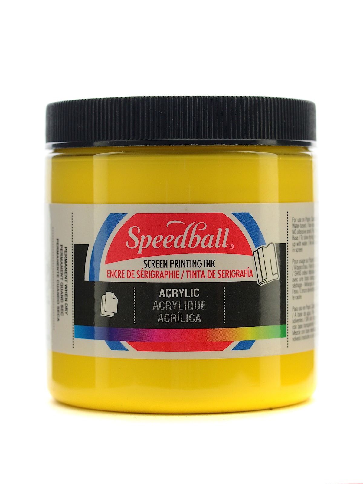Acrylic Screen Printing Ink medium yellow 8 oz.