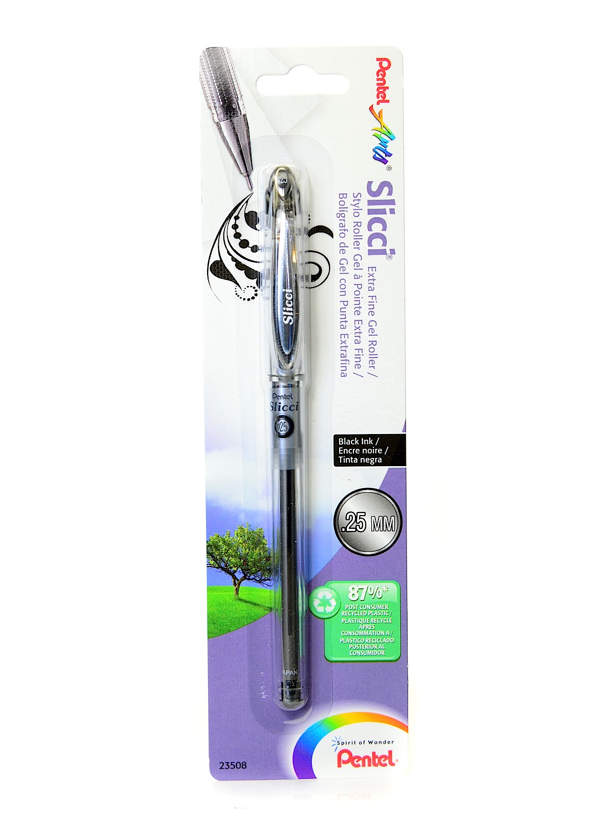 Slicci Extra Fine Gel Pens black each