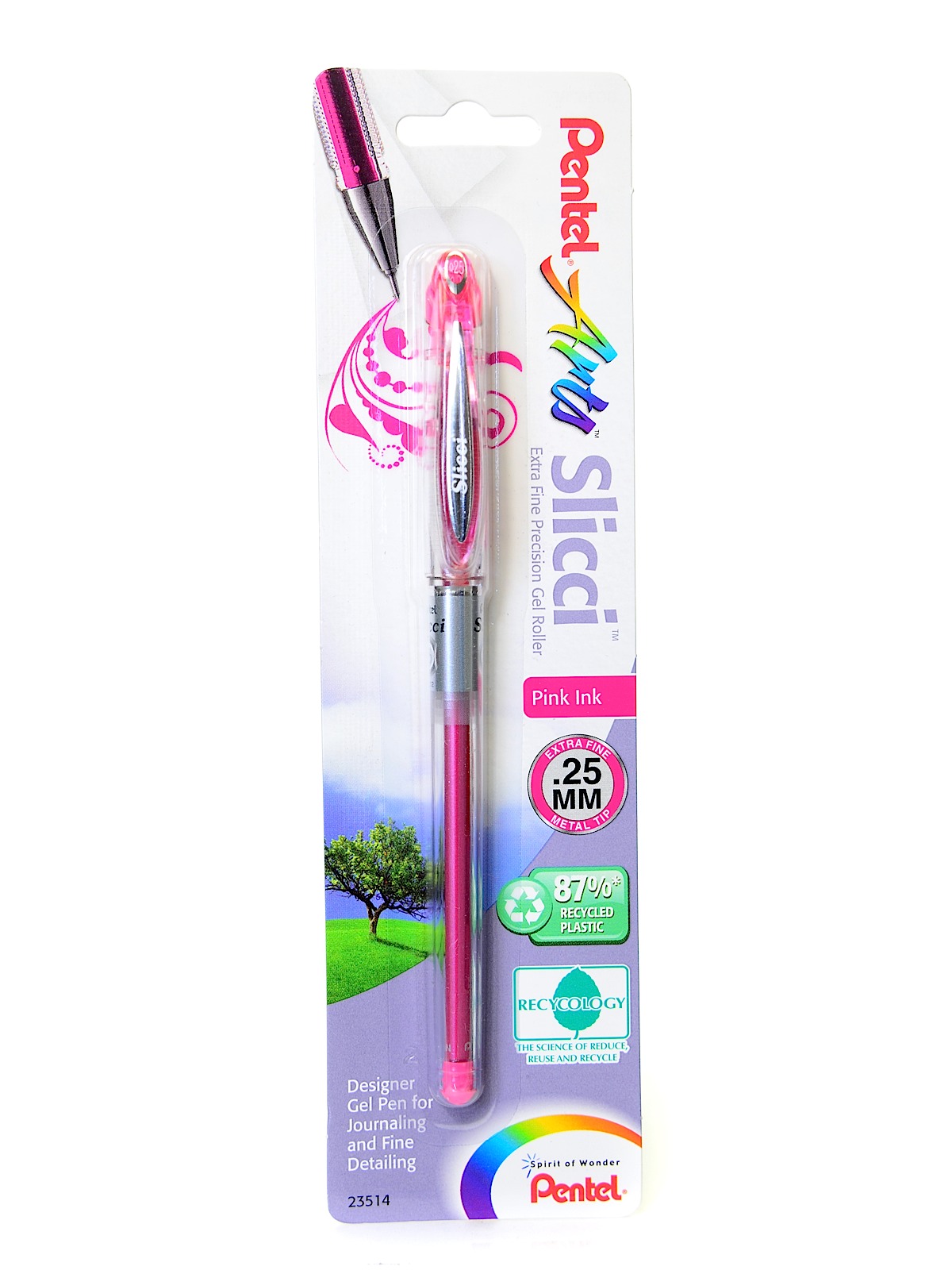 Slicci Extra Fine Gel Pens pink each