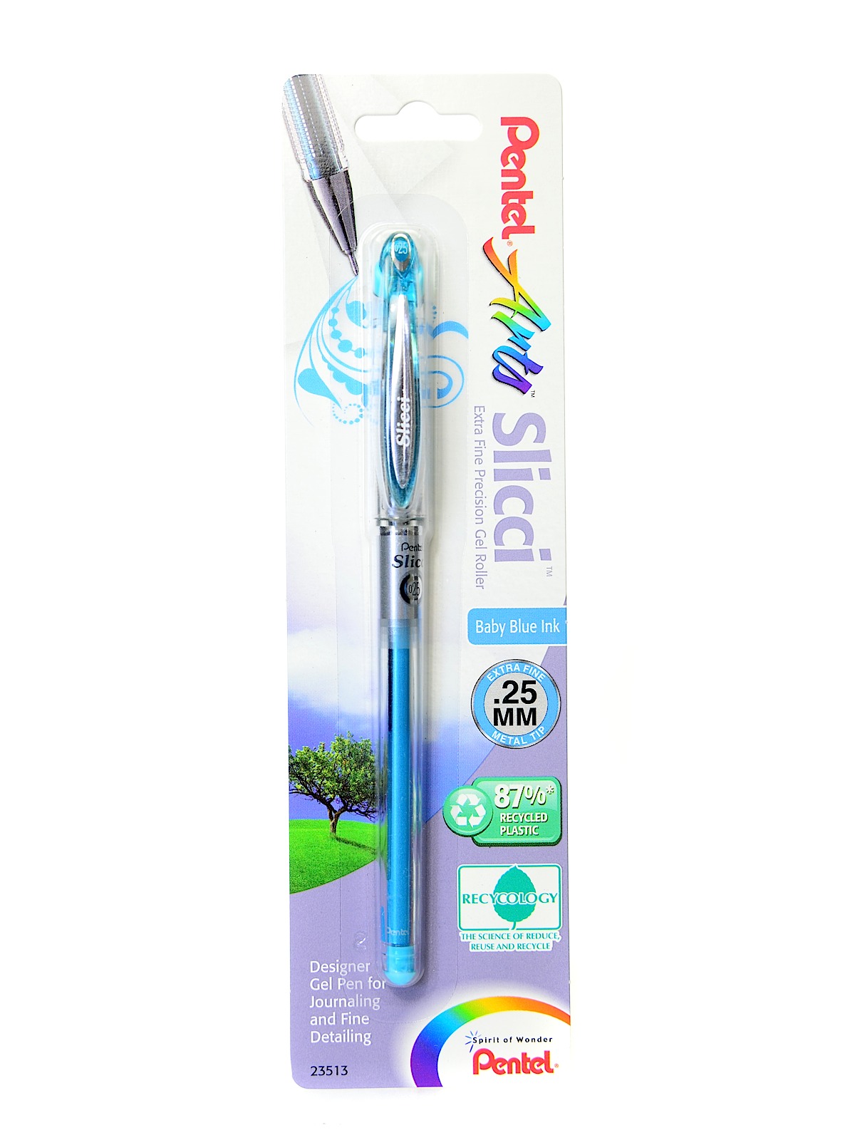 Slicci Extra Fine Gel Pens baby blue each