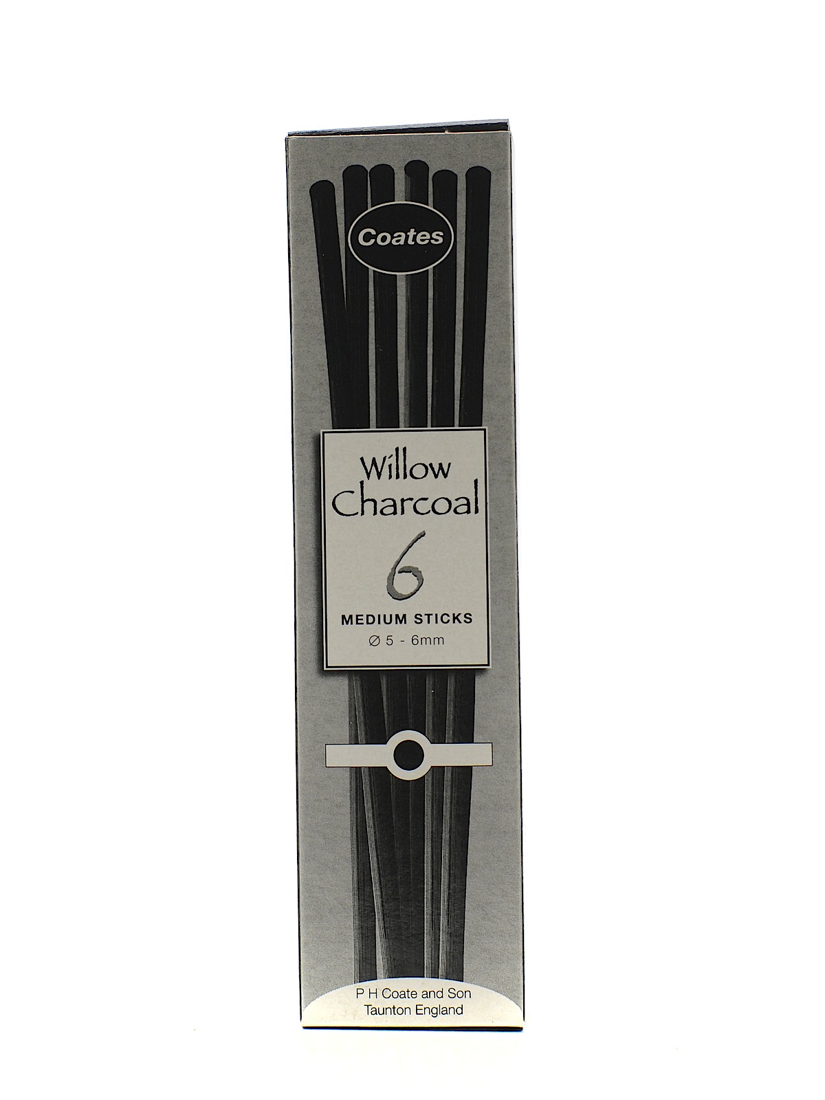 Willow Charcoal 5 mm - 6 mm medium box of 6