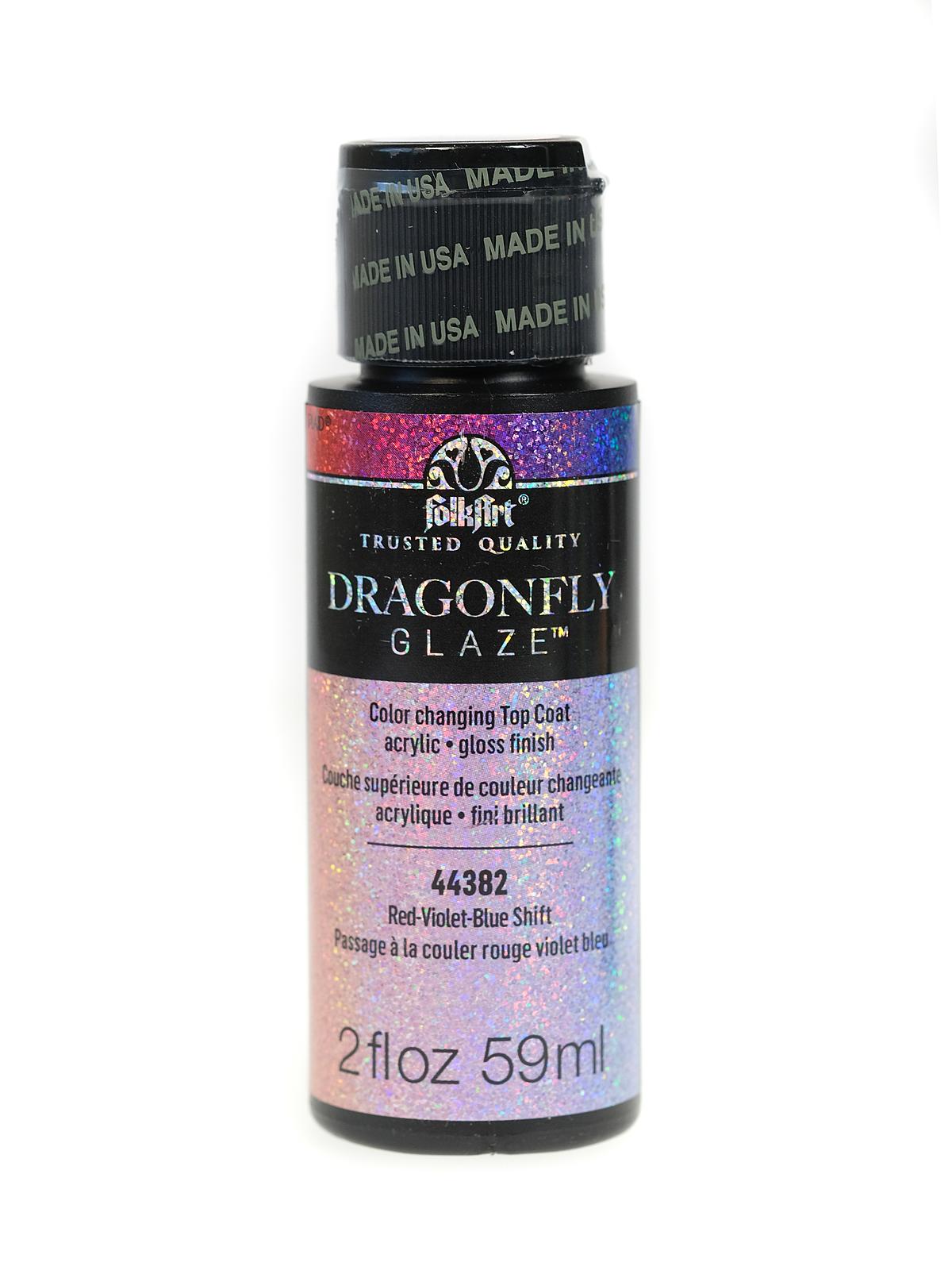 Dragonfly Glaze red-violet-blue shift 2 oz.