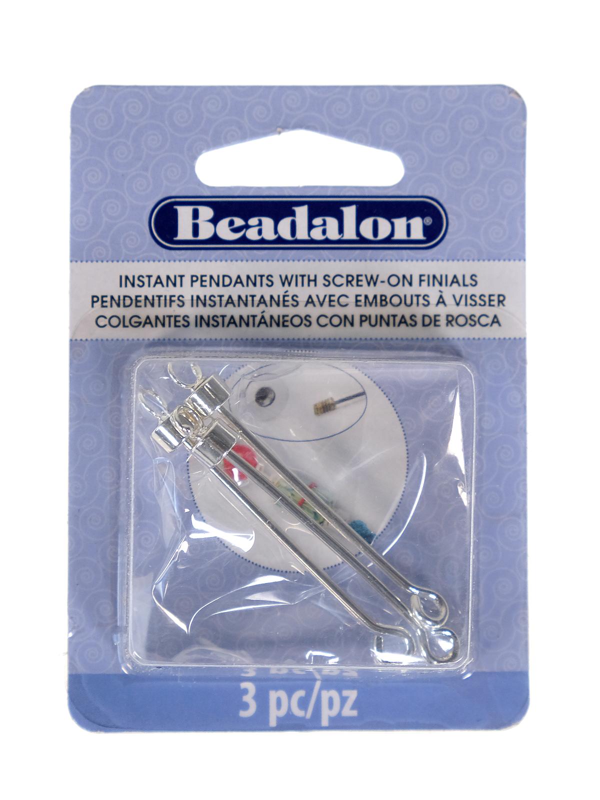 Instant Pendants silver cylinder pack of 3