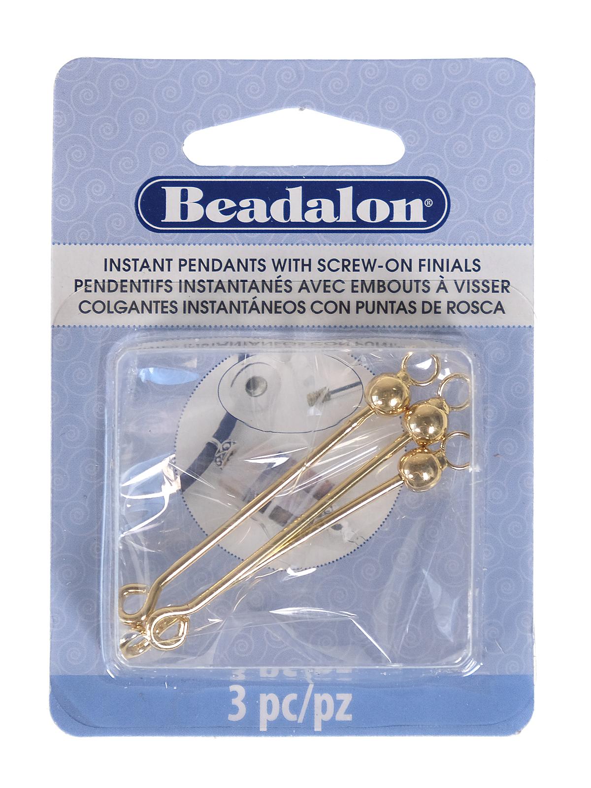 Instant Pendants gold ball pack of 3