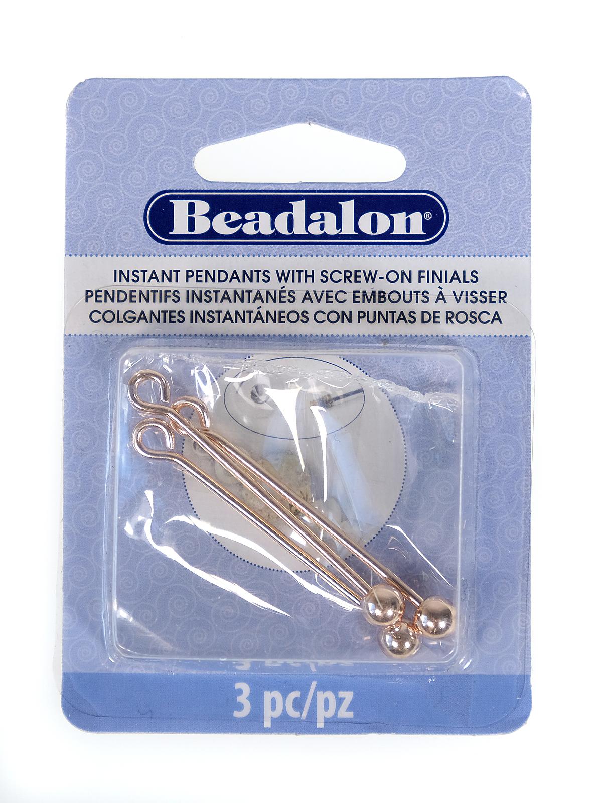 Instant Pendants rose gold round pack of 3