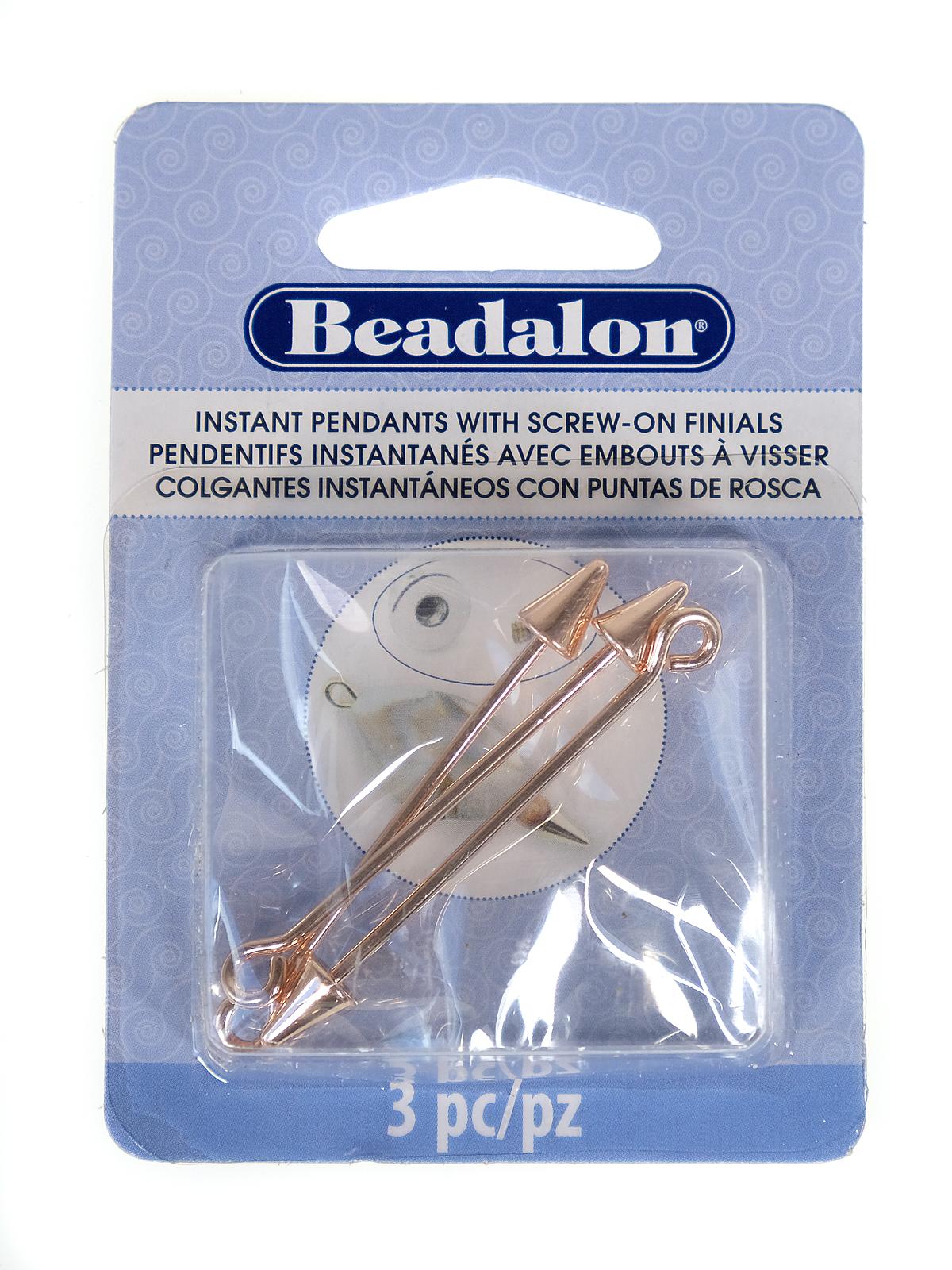 Instant Pendants rose gold cone pack of 3