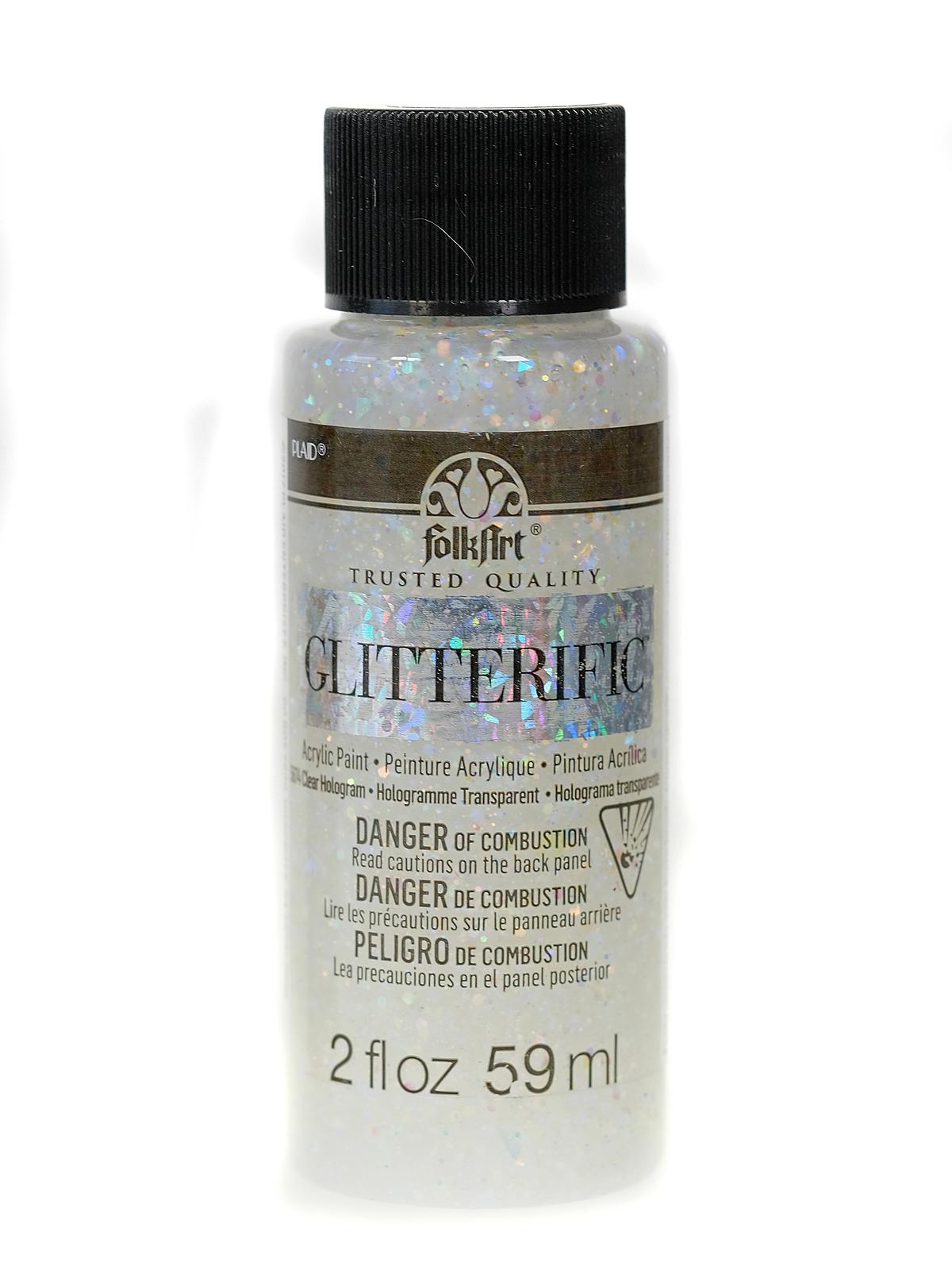 Glitterific Paint clear hologram 2 oz.