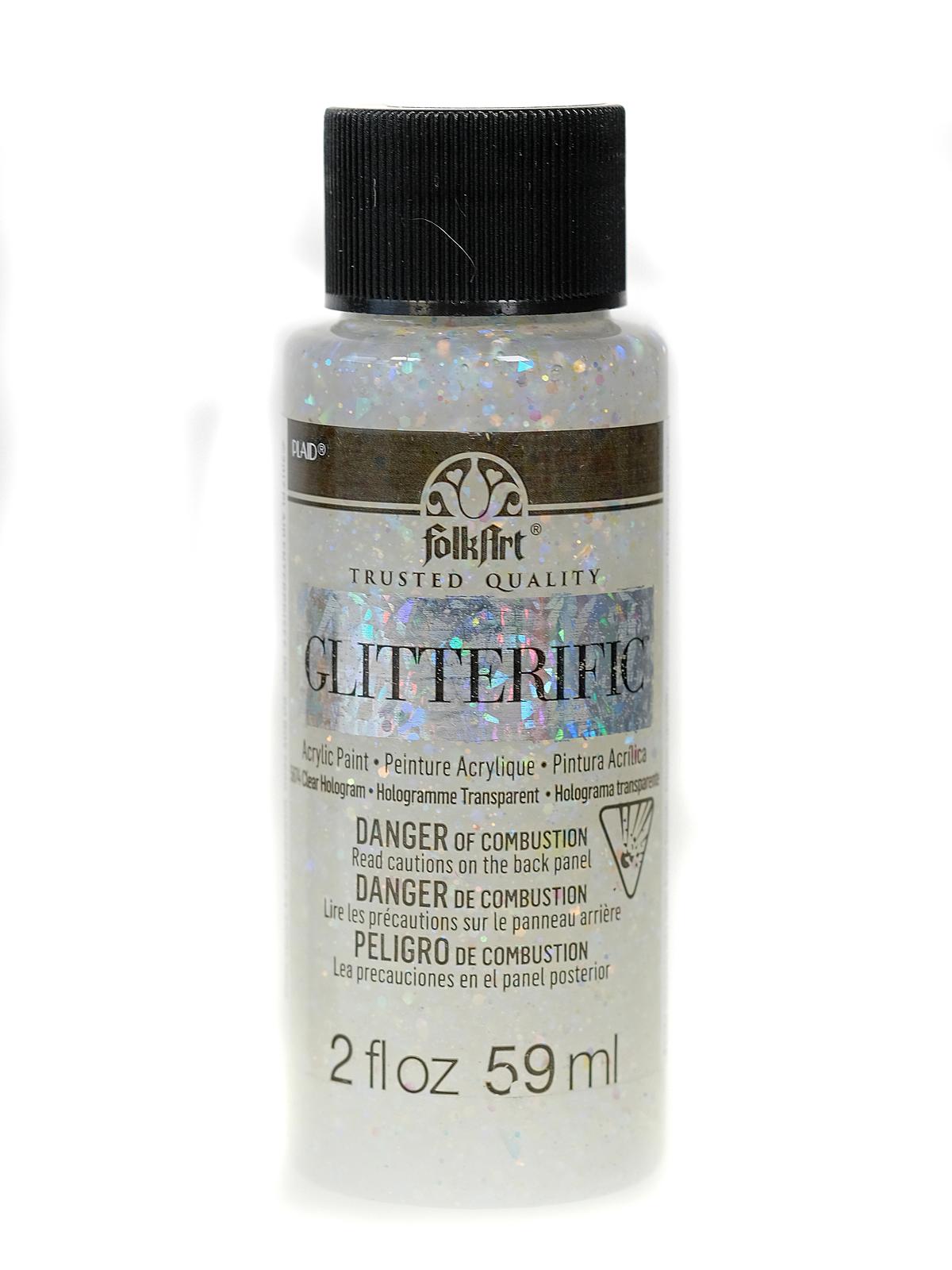 Glitterific Paint Clear Hologram 2 Oz.