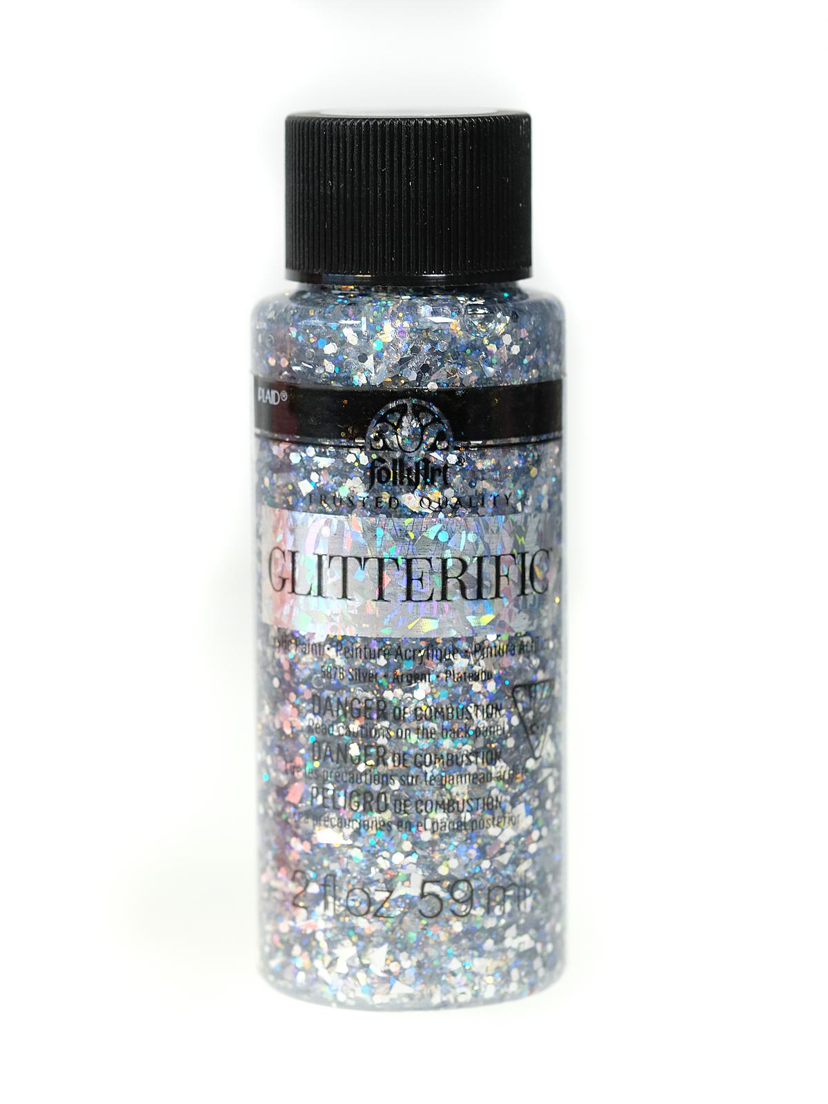 Glitterific Paint silver 2 oz.