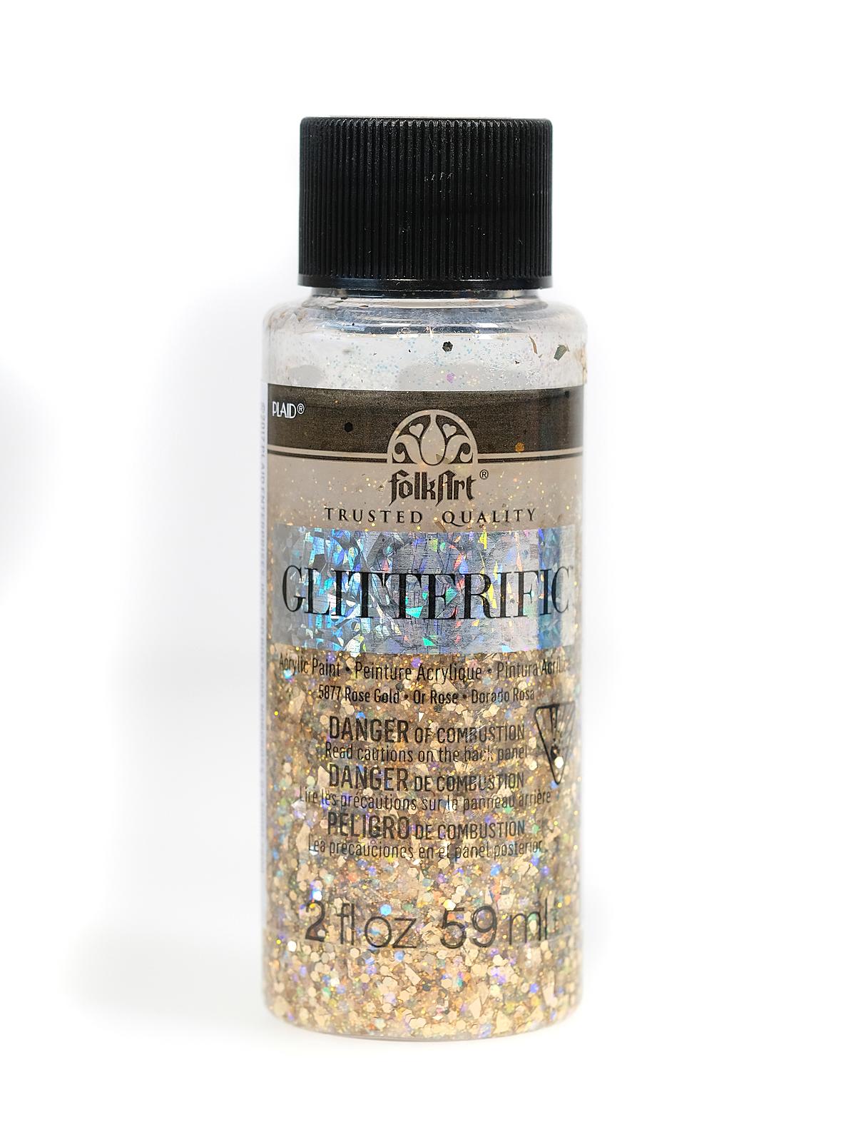 Glitterific Paint rose gold 2 oz.
